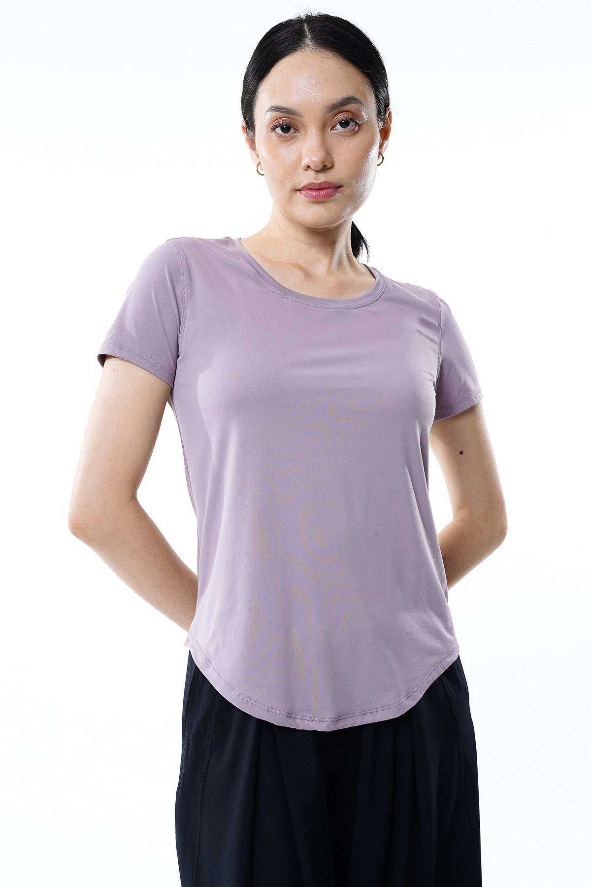 Plain T-shirt in Light Purple