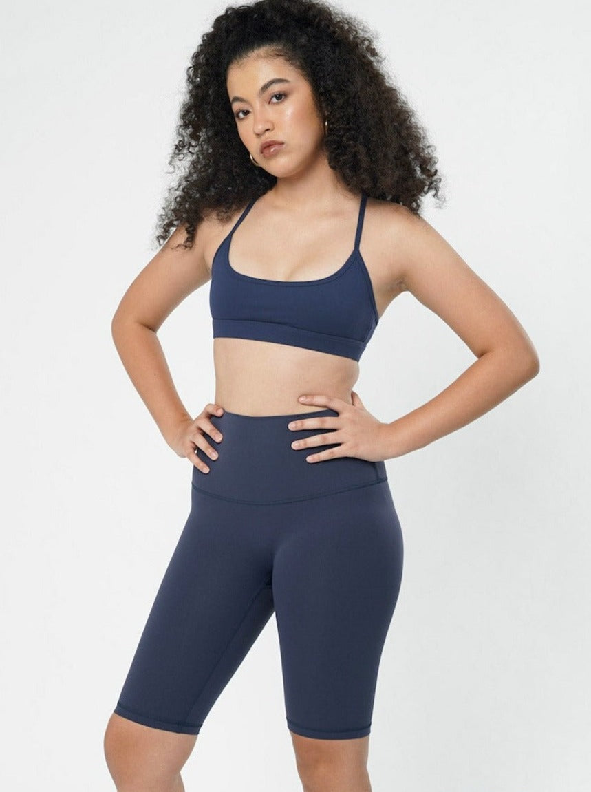 Asana Biker Shorts in Navy