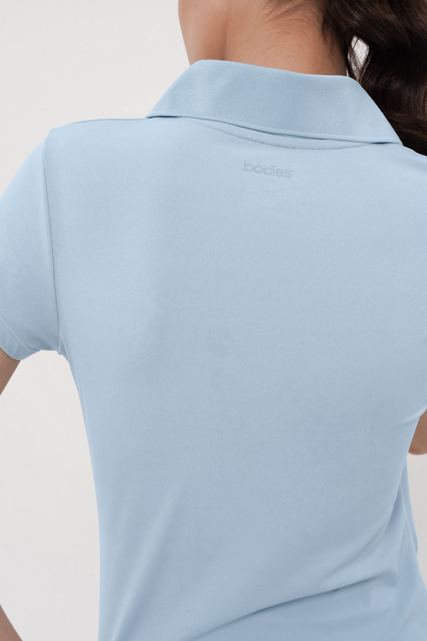 Baseline Polo Top in Baby Blue