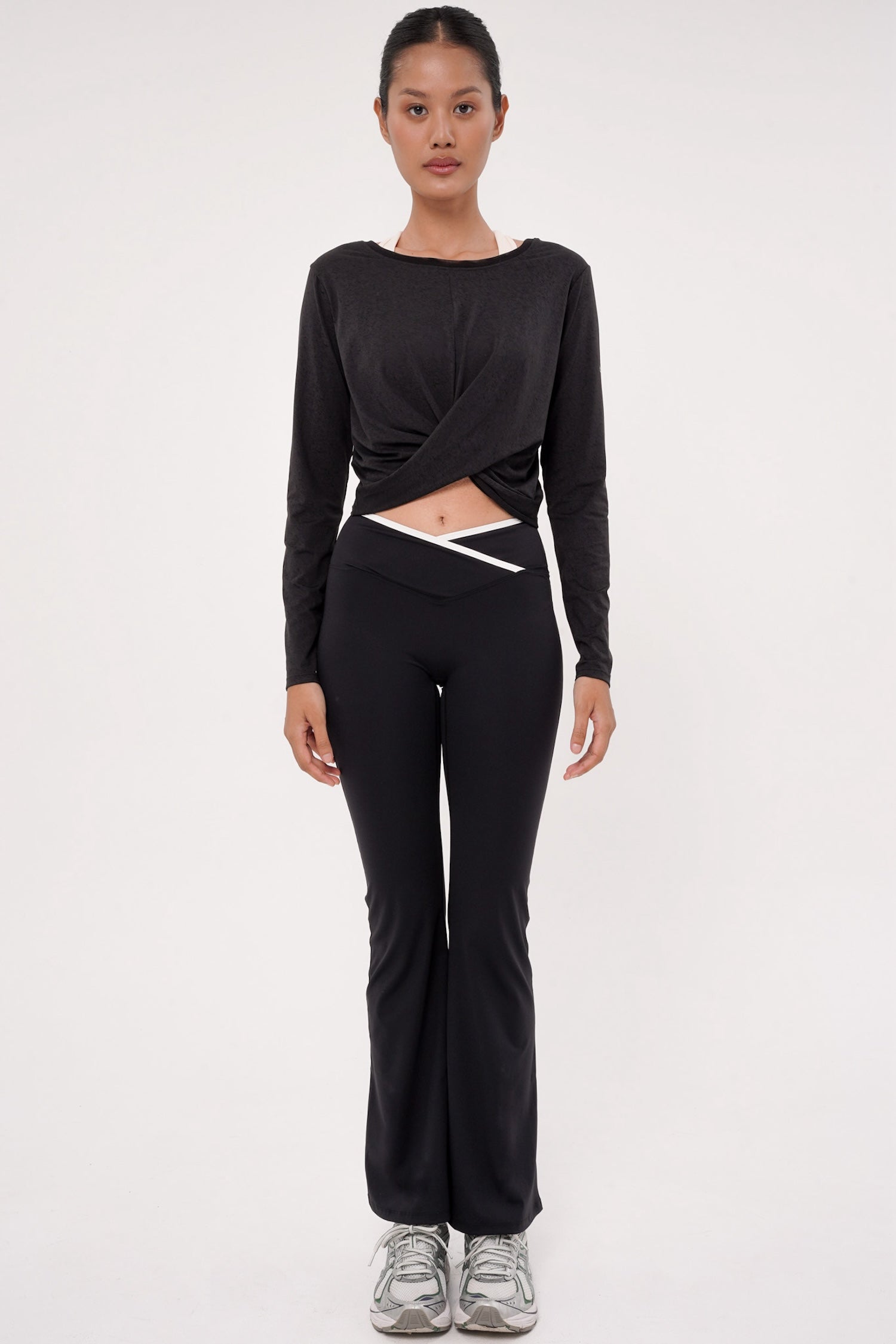 Dasha Long Sleeve Top in Black