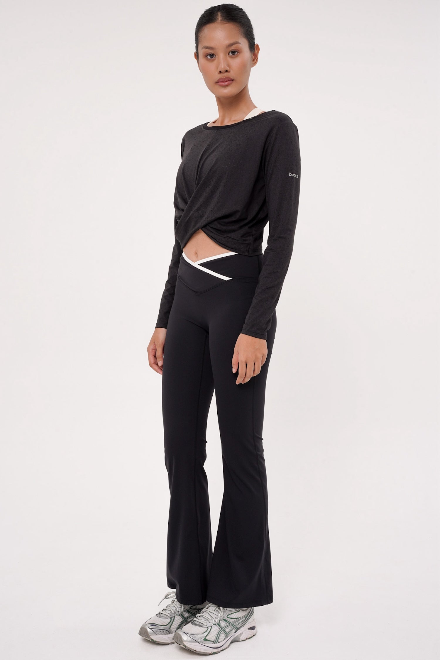 Dasha Long Sleeve Top in Black
