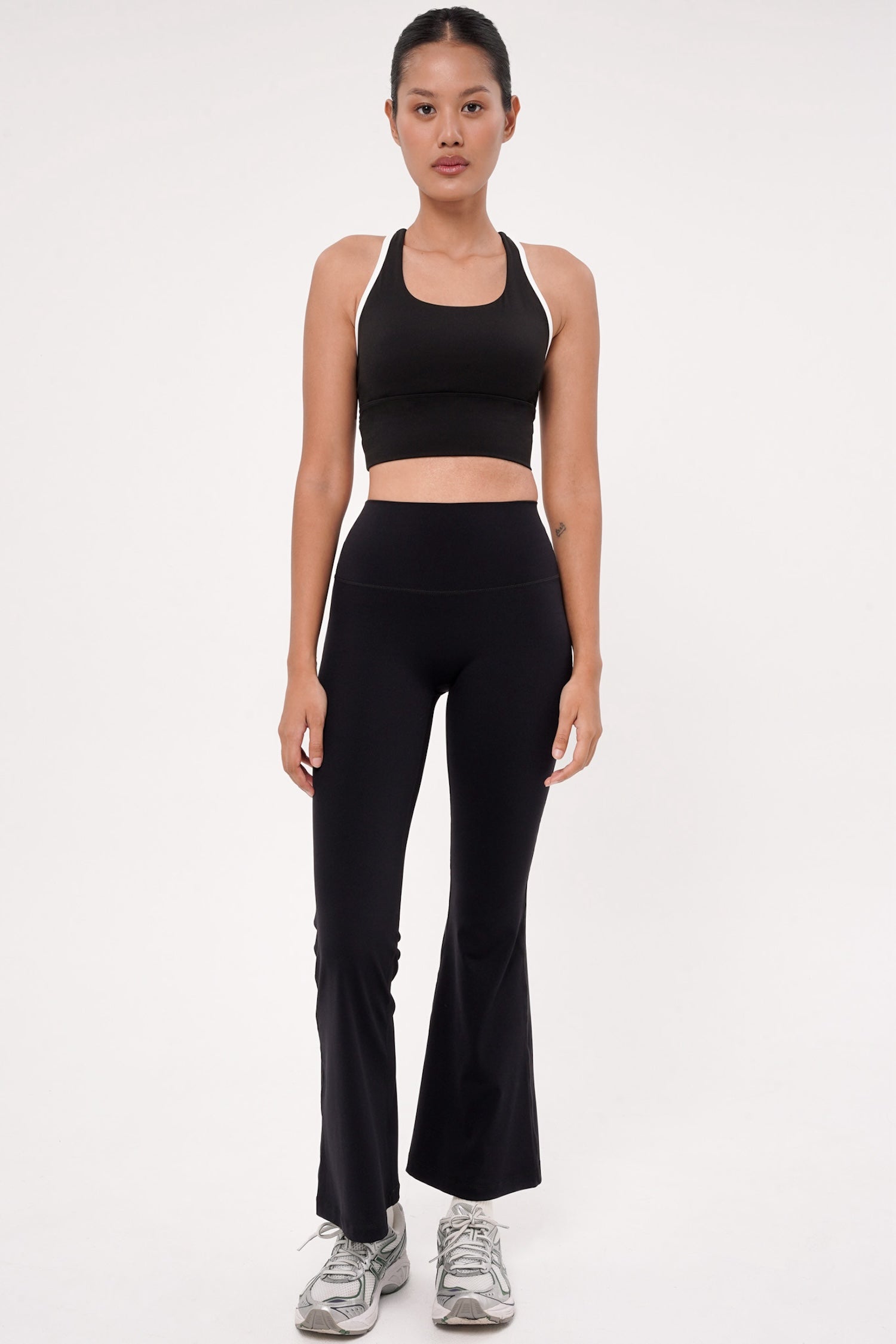 Lume Contrast Bra Top in Black