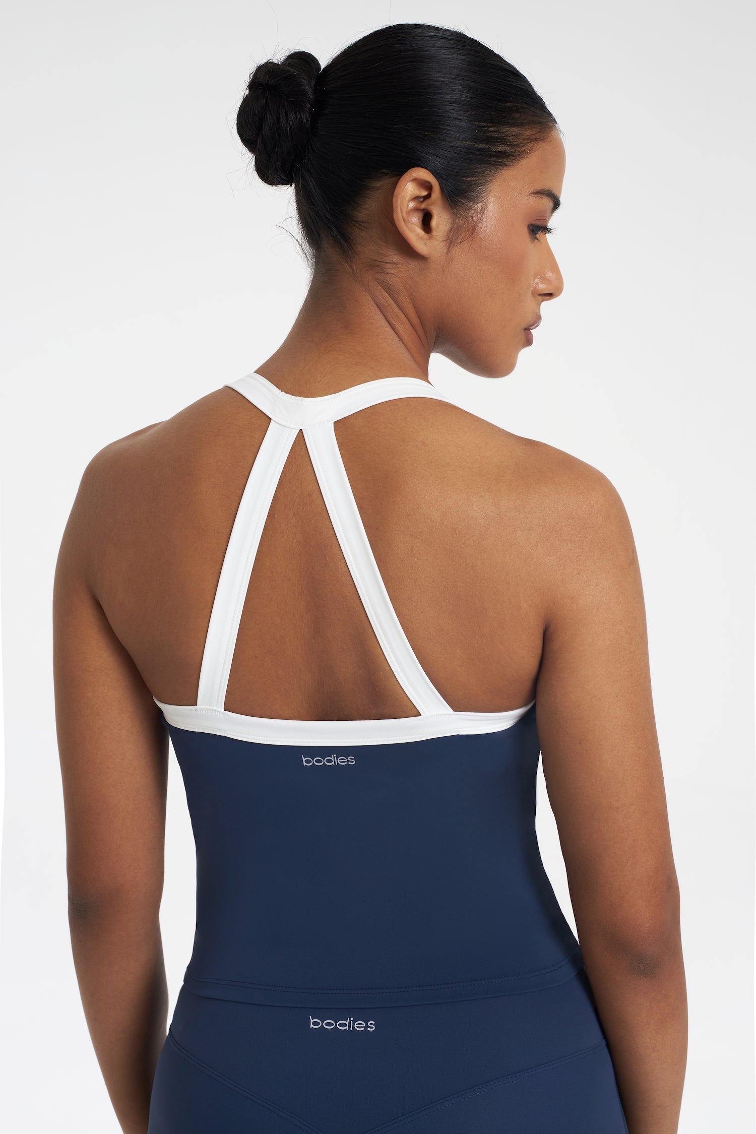 Beam Bra Tank in Marine