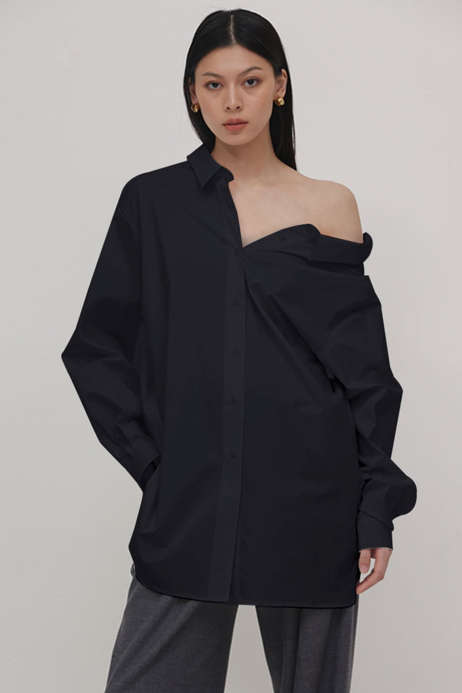 Dou Black Oversized Shirt