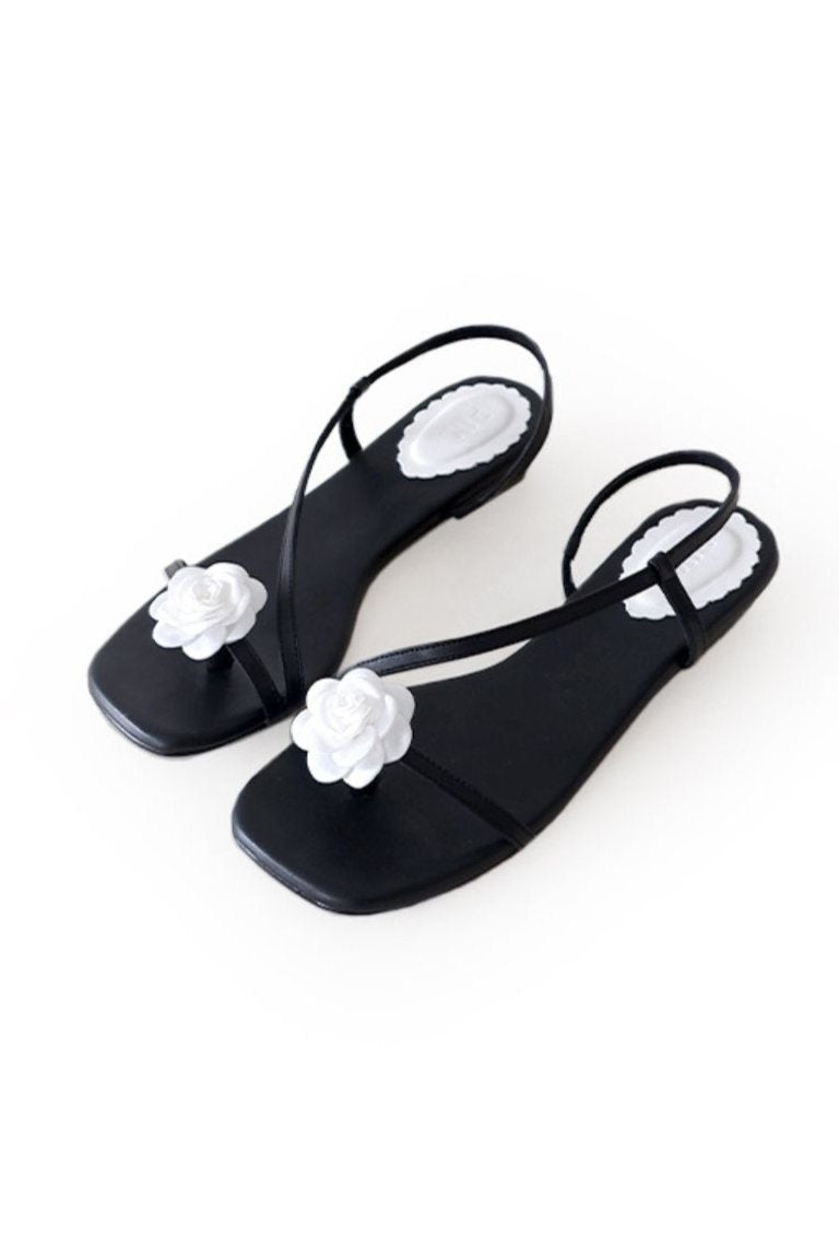 Black White Anna Sandal