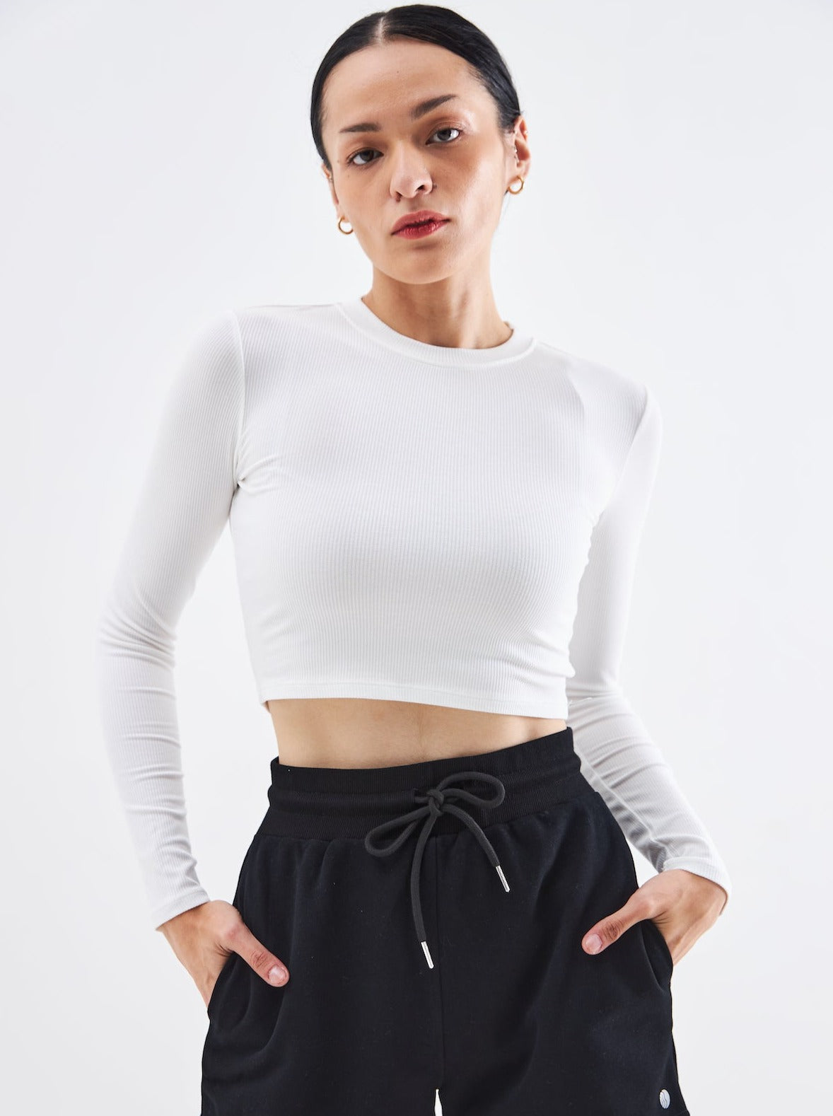 Warmth Long Sleeve Top In White (3 LEFT)