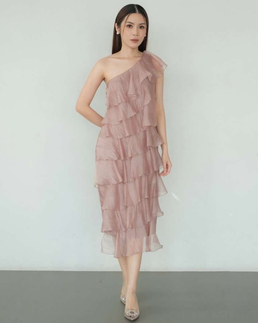 Cassia Dress In Rose Gold