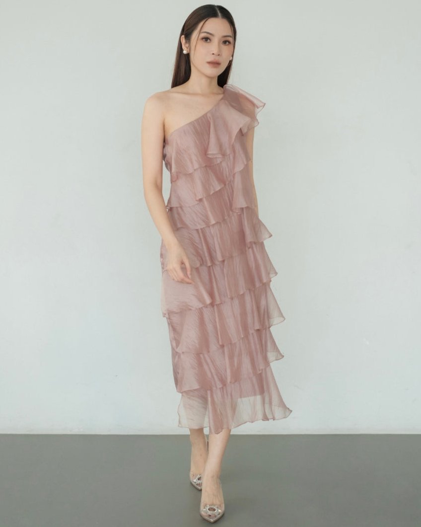 Cassia Dress In Rose Gold