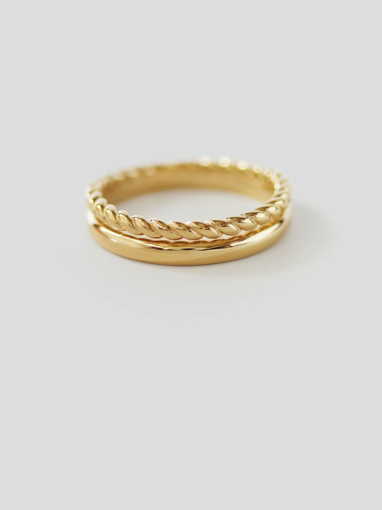 Doppio Ring Champagne Gold