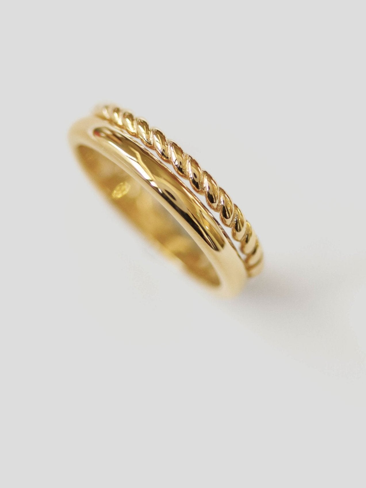 Doppio Ring Champagne Gold