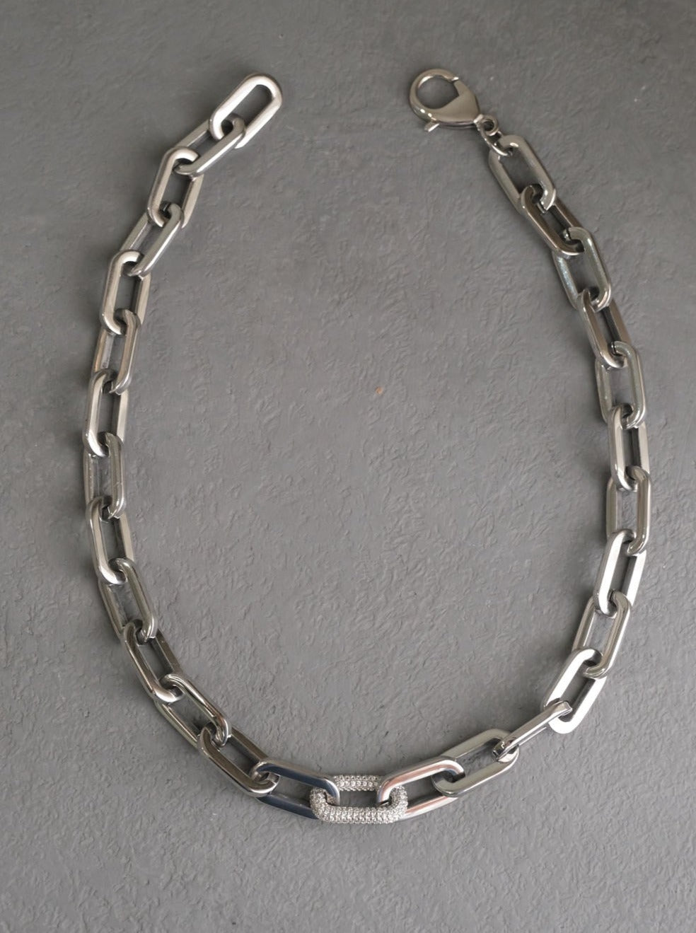 Constance Silver Pave Necklace