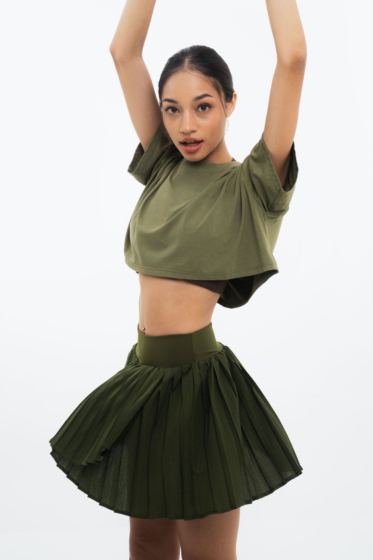 Movable Crop Shirt in Green (2 Left)