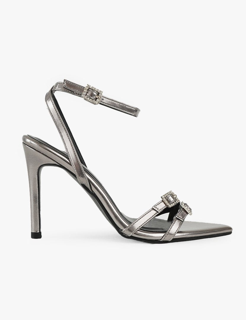 Zivva Heels in Silver