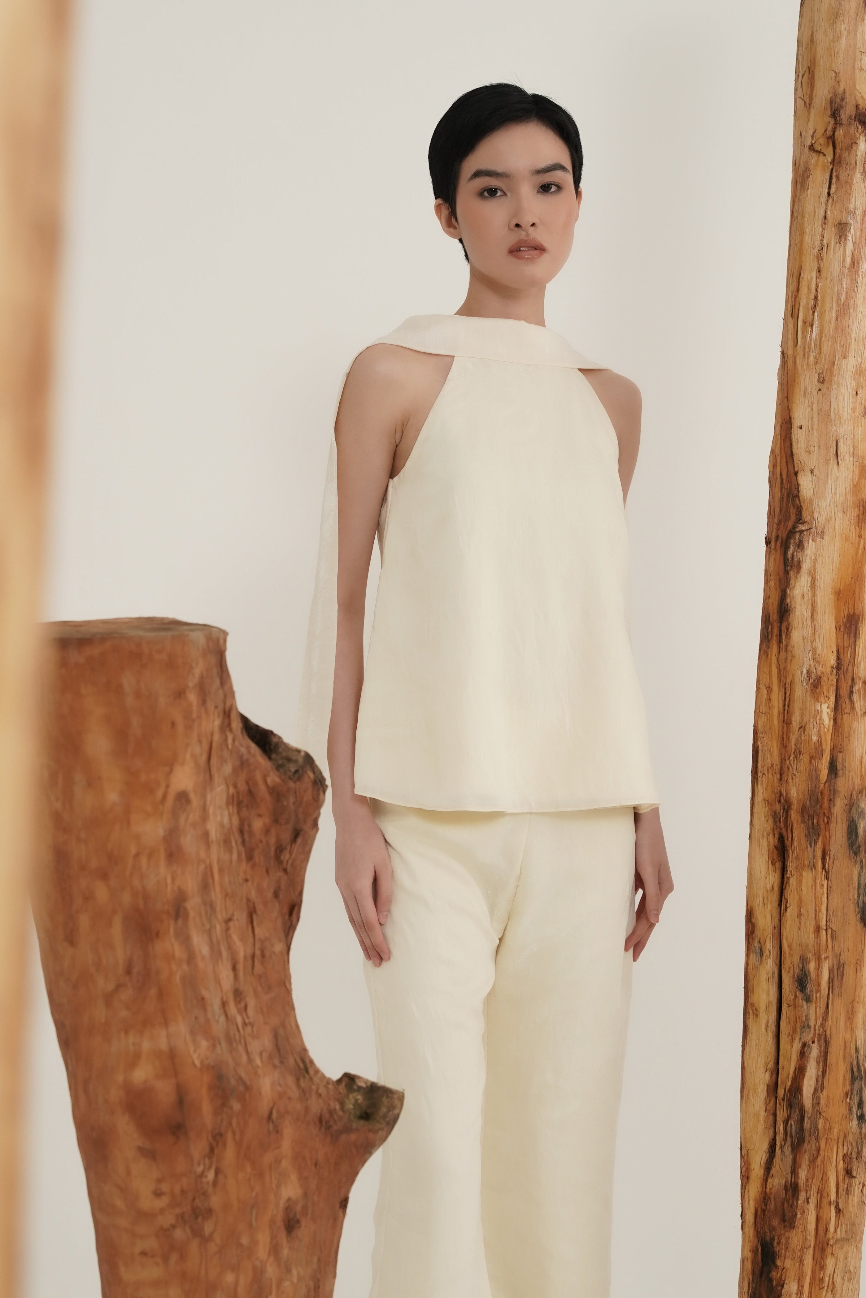 Elowen Scarf Top In Butter