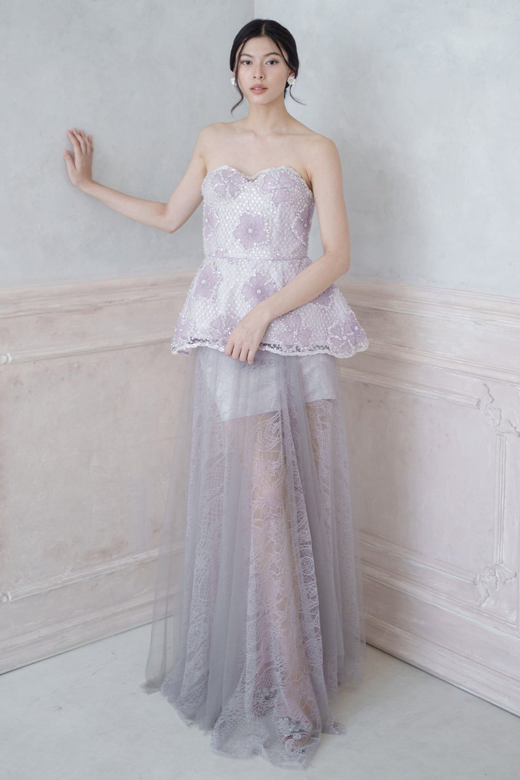 Cassandra Set With Sleeve In Purple