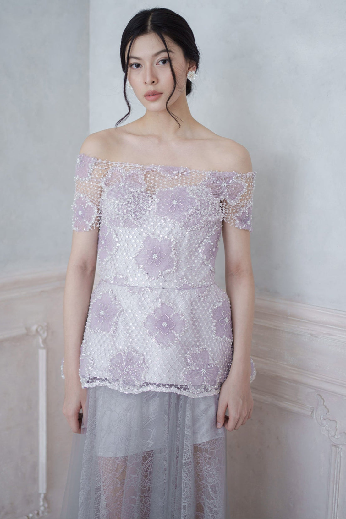 Cassandra Set With Sleeve In Purple