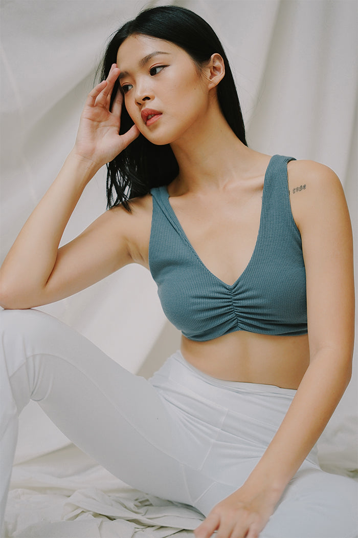 Gianna Padded Crop Top Teal (Left 2S,2M,1L)