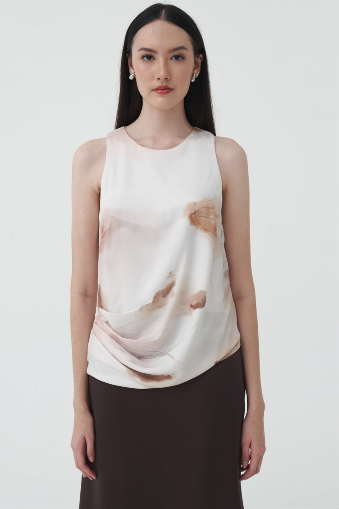 Adela Latte Print Top