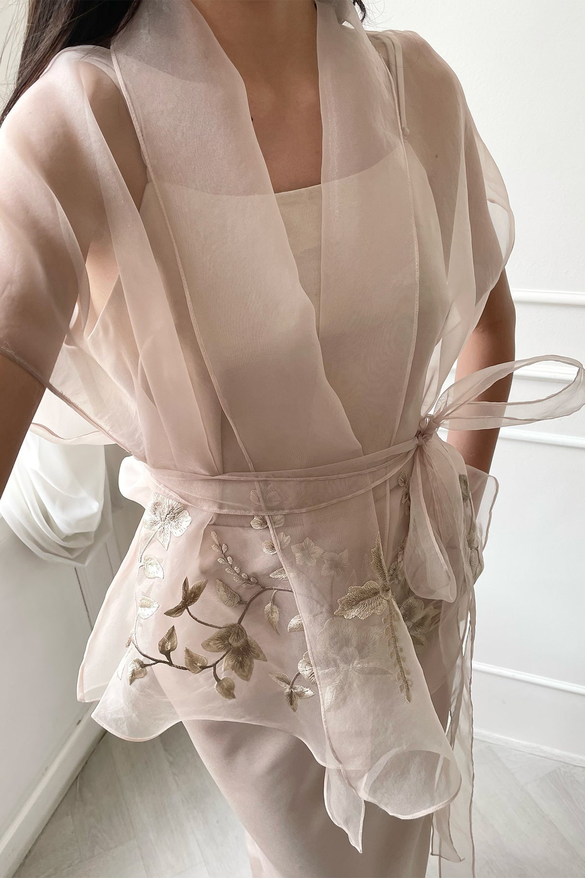 Vina Top With Flare Skirt In Nude