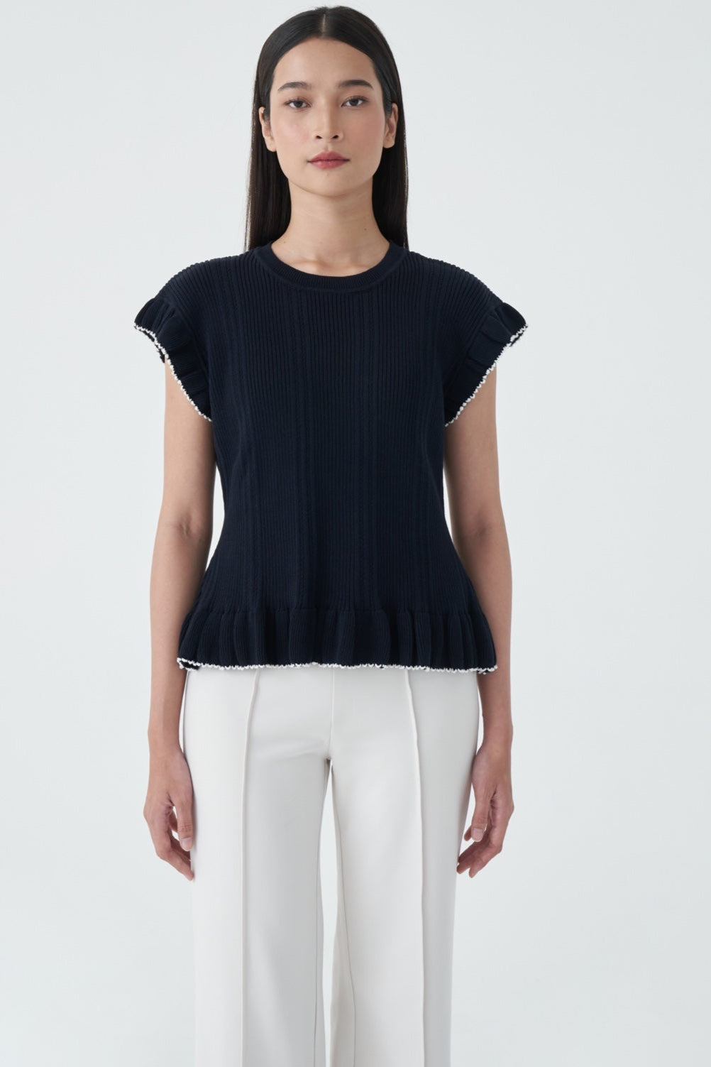 Amber Top In Navy