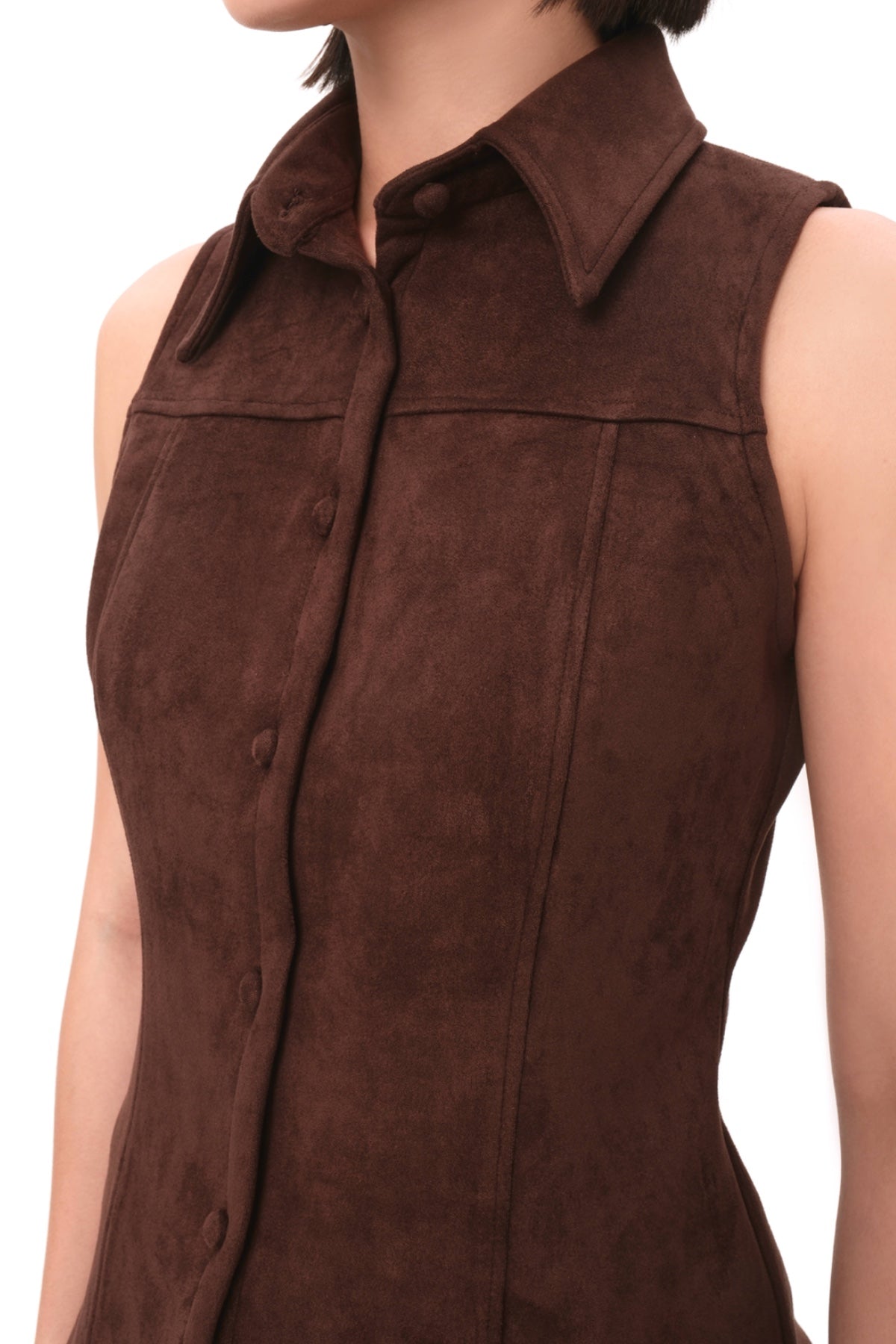 Connie Top In Dark Brown