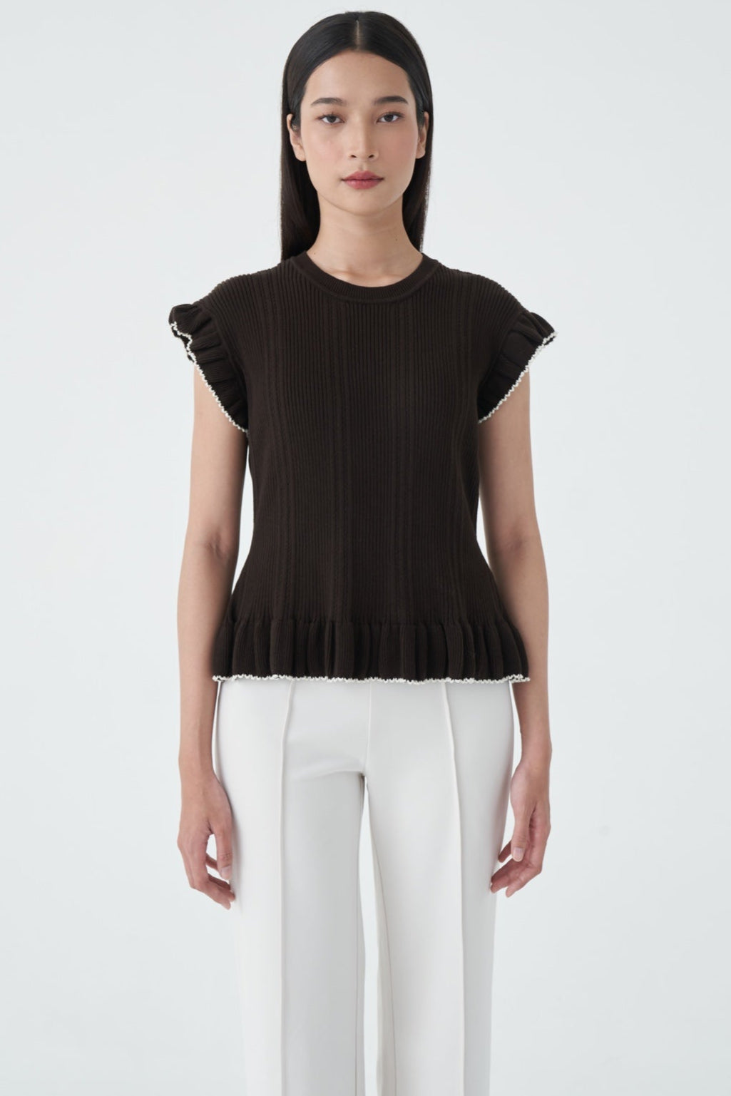 Amber Top In Dark Brown