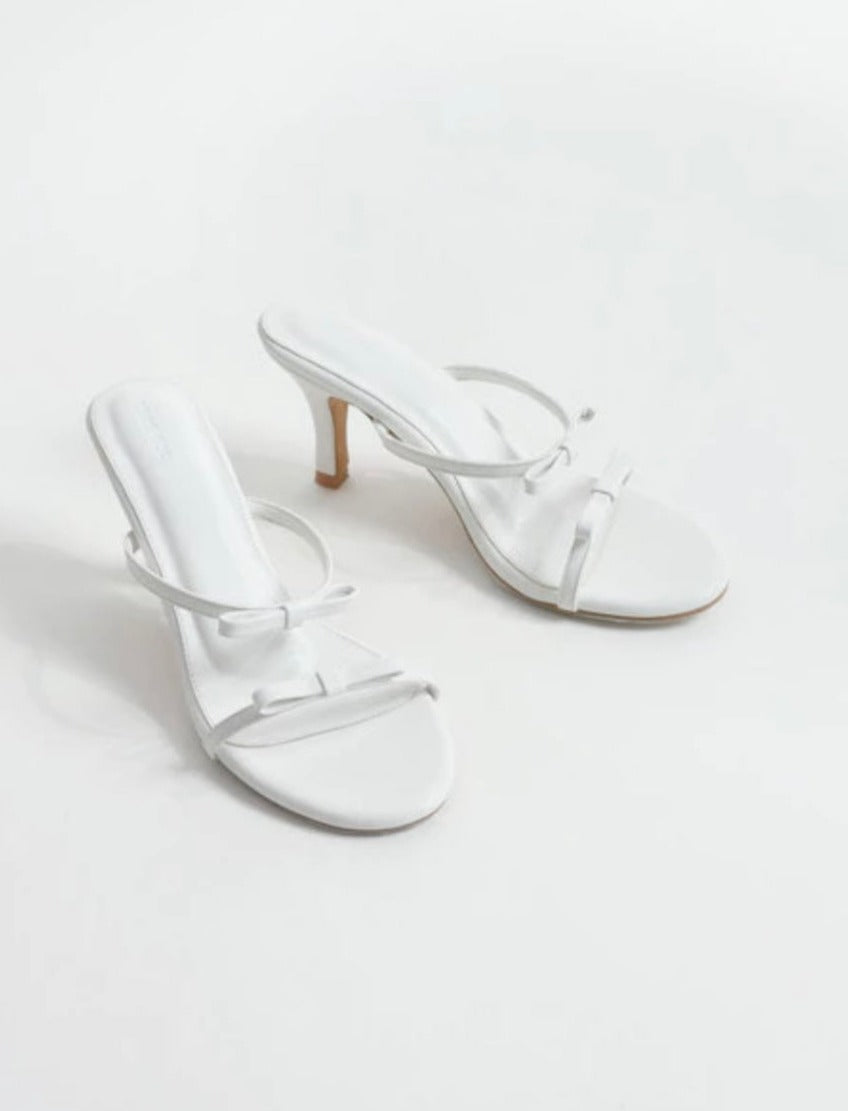 Rosie Ribbon Heels in White