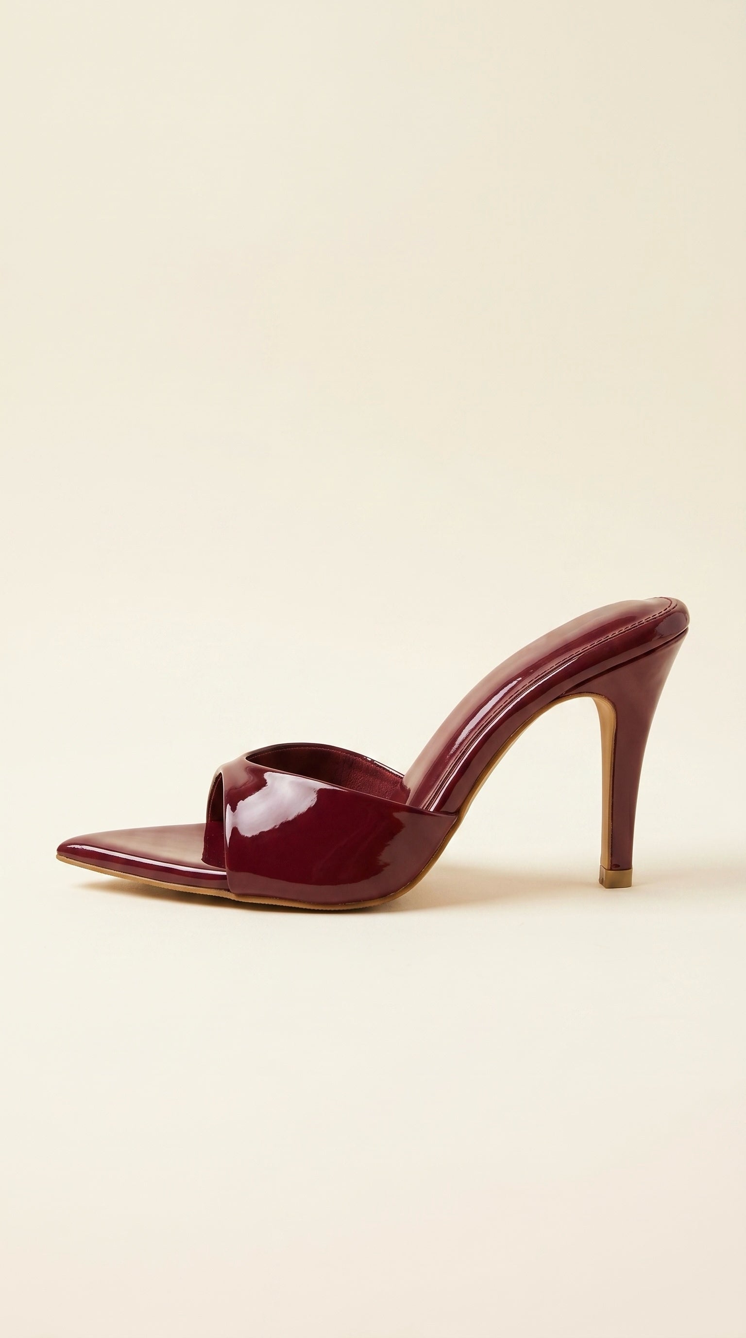 On Point Glossy Heels in Red 9cm