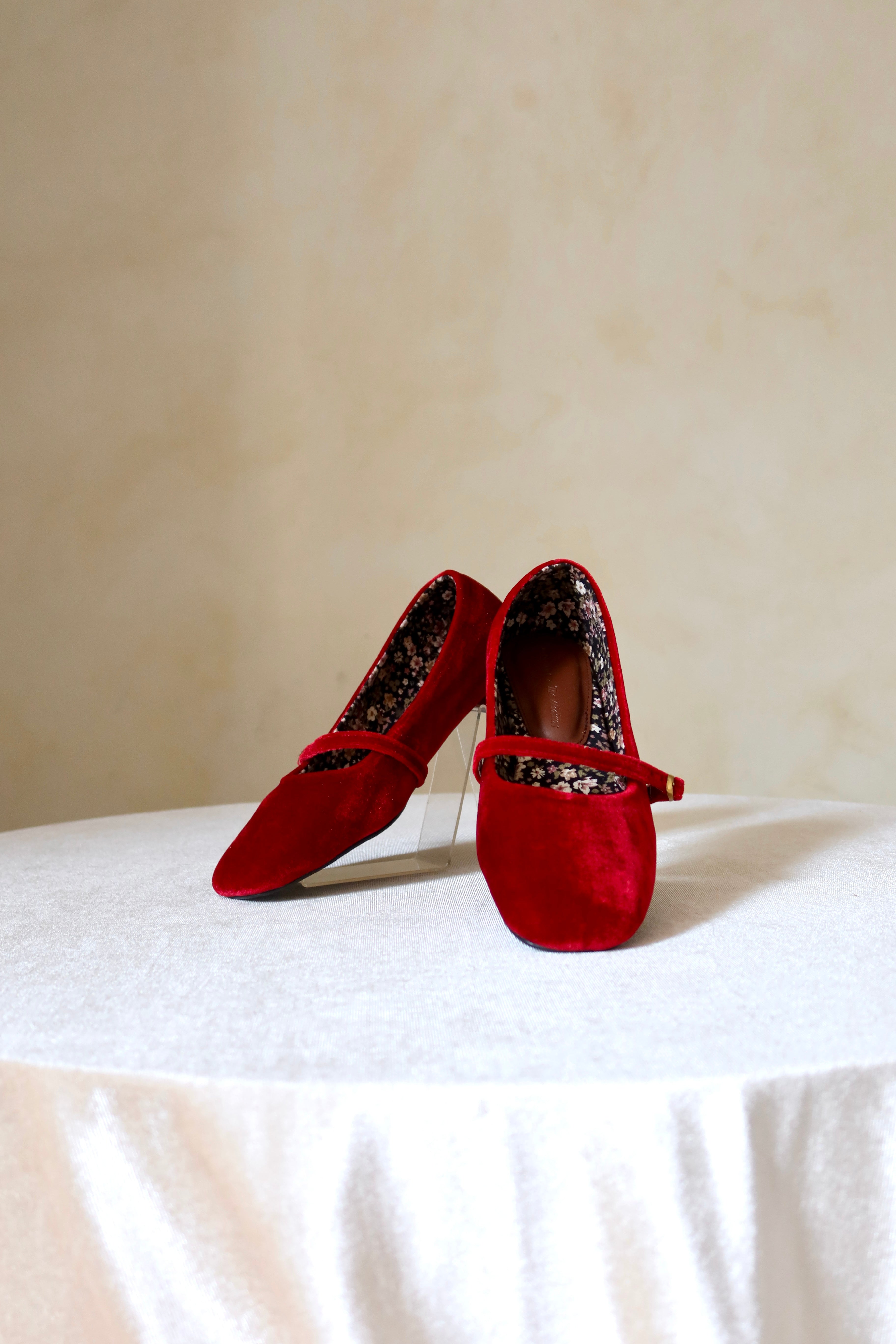 Mary Jane Flats in Red