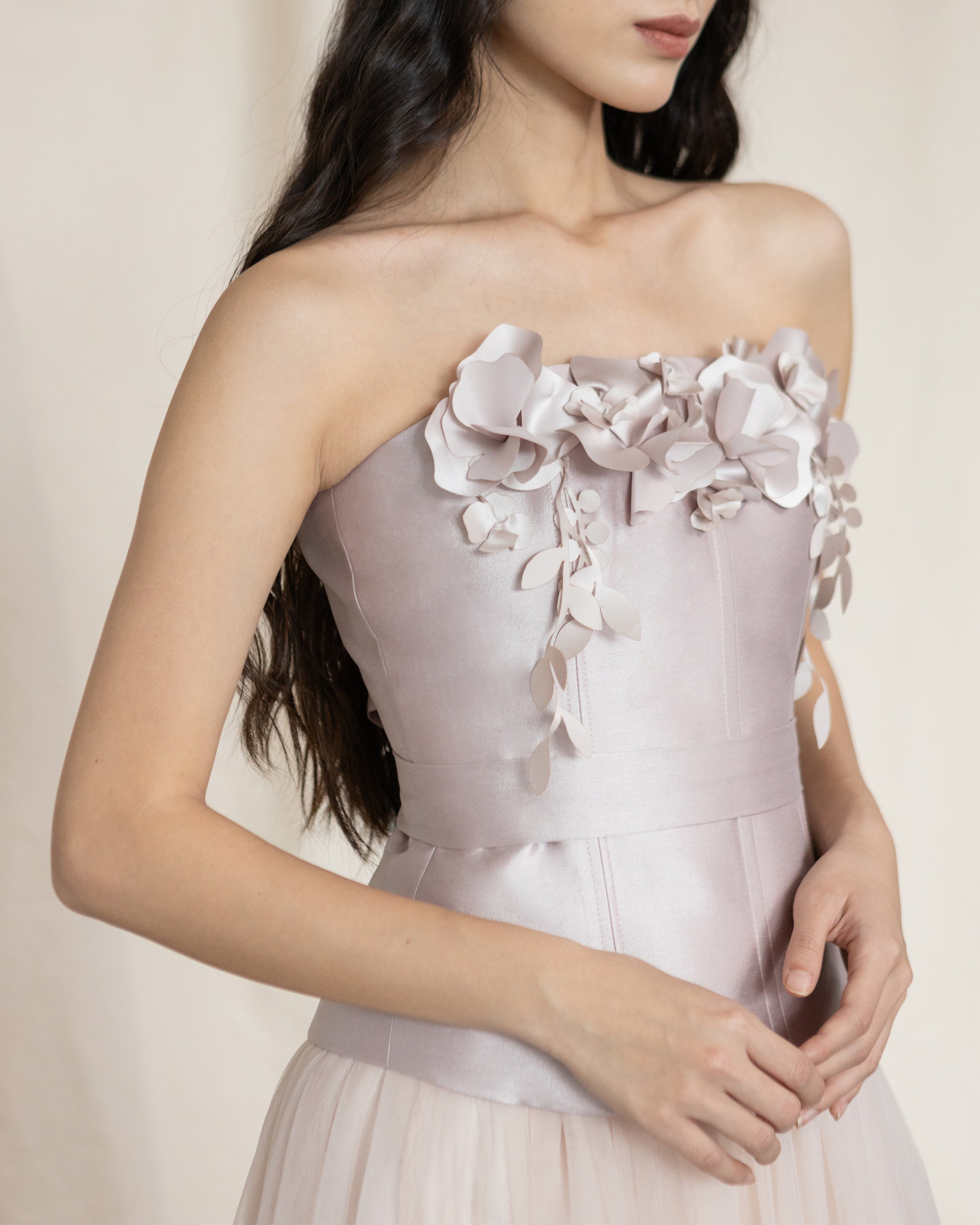 Floren Top With Tulle Skirt in Pink