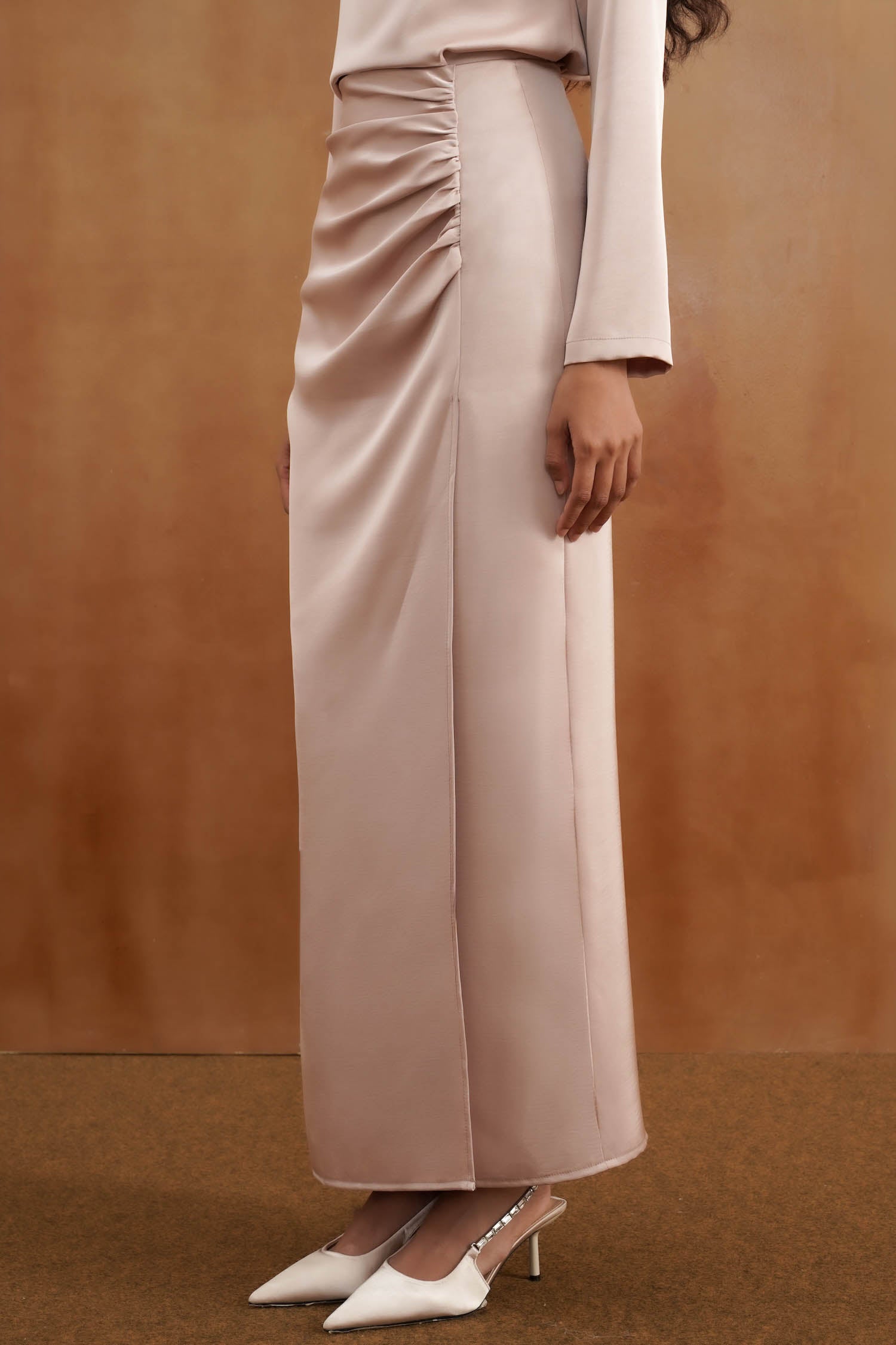 Anessa Maxi Skirt In Dusty Pink