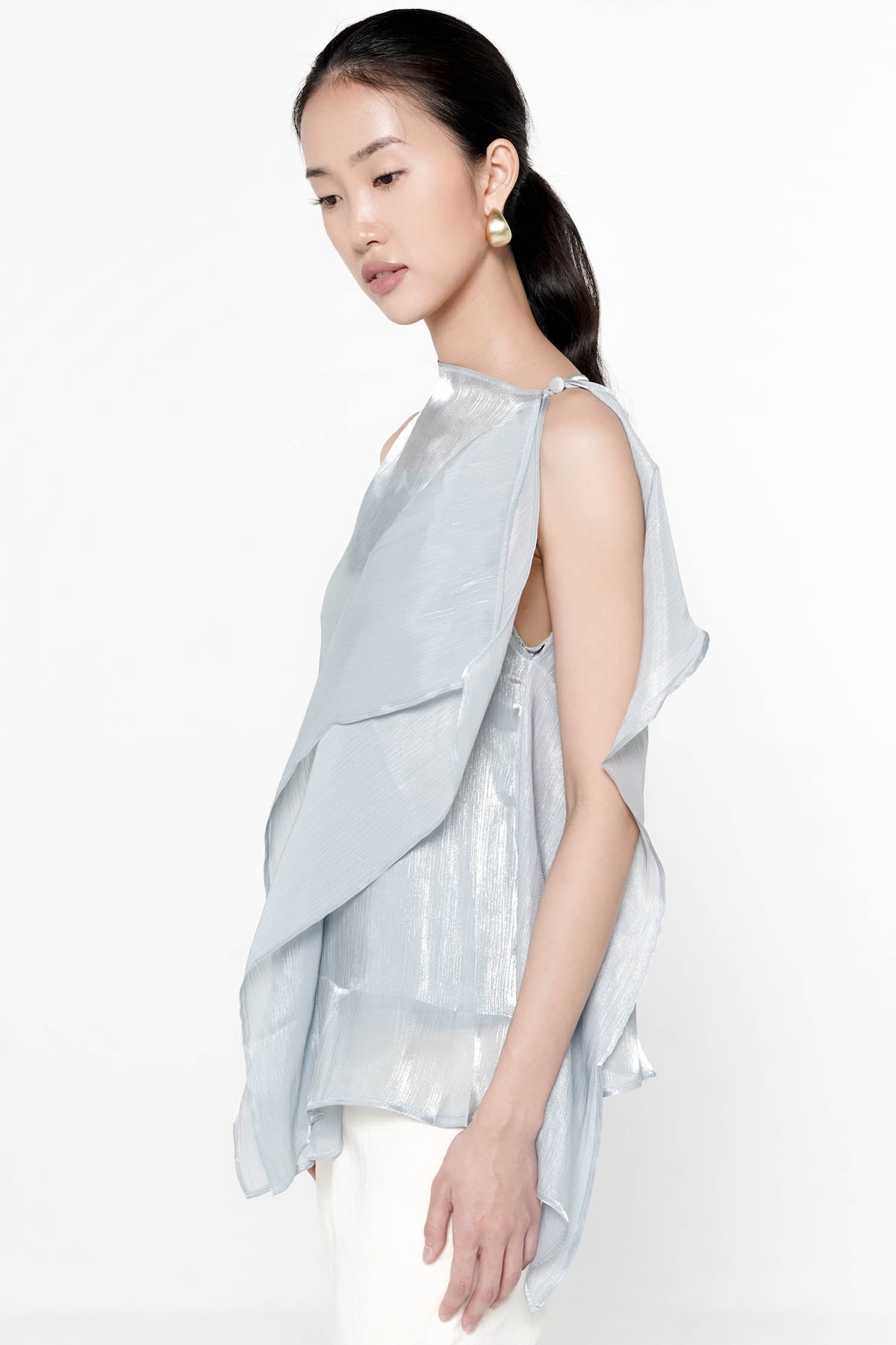 Cassiopeia Two-Piece Top In Dusty Blue