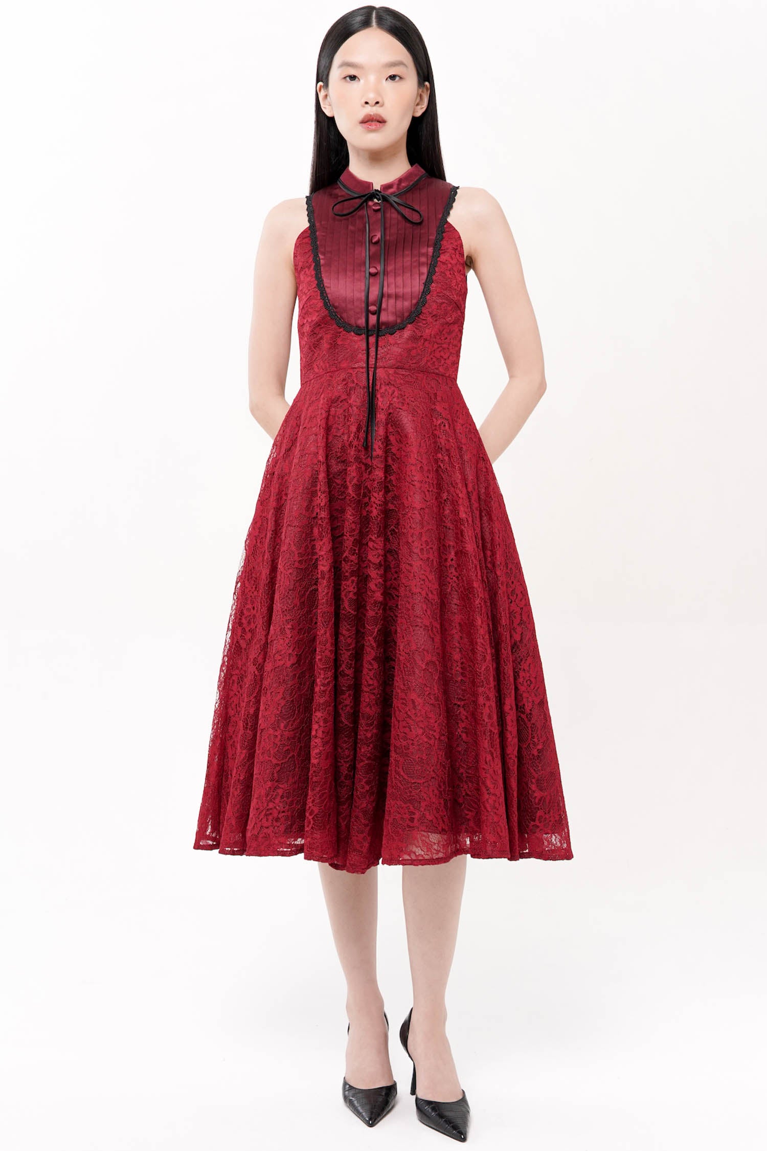 Clary Dress in Maroon