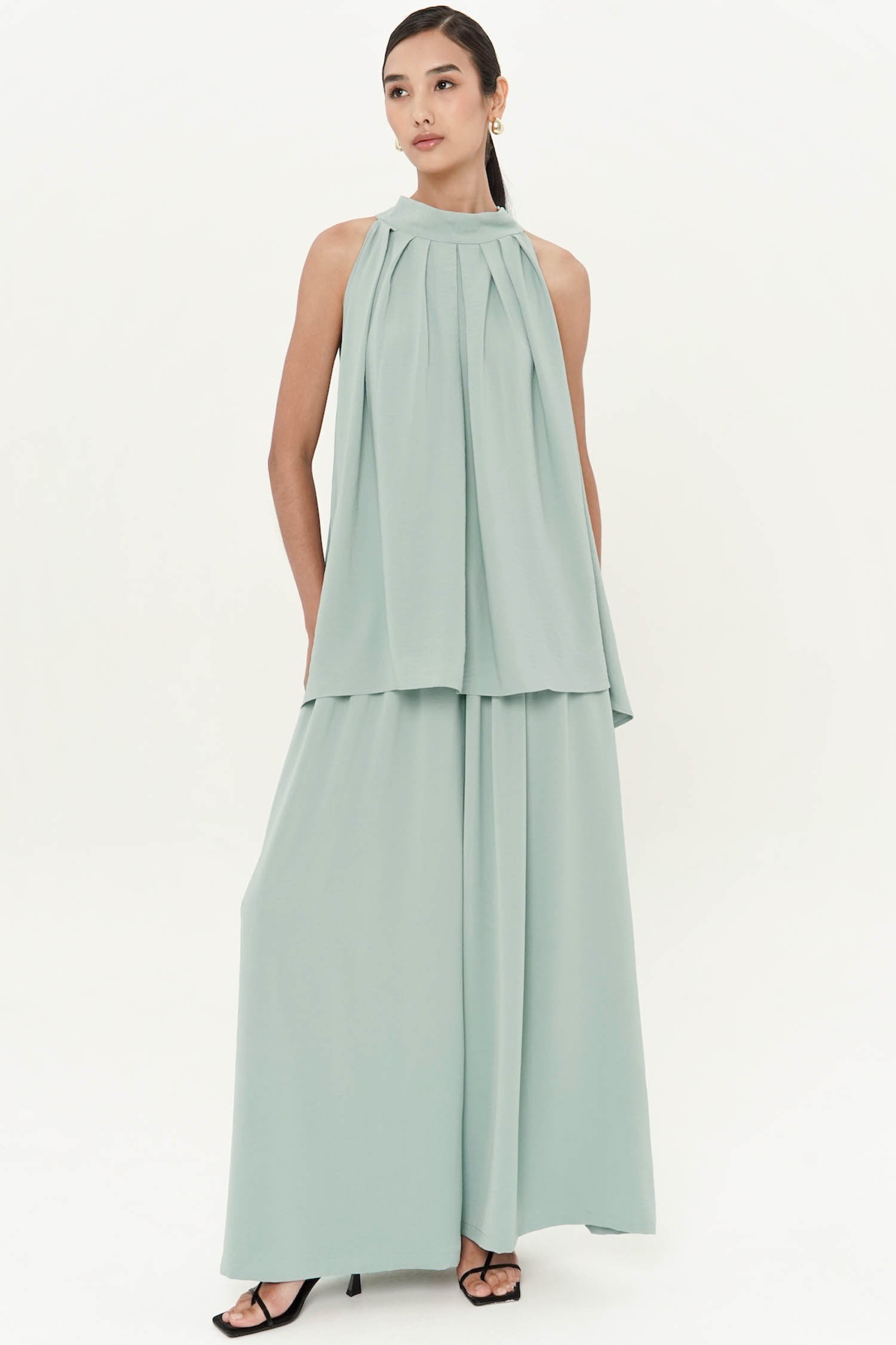 Nerida Halter Top In Sea Glass