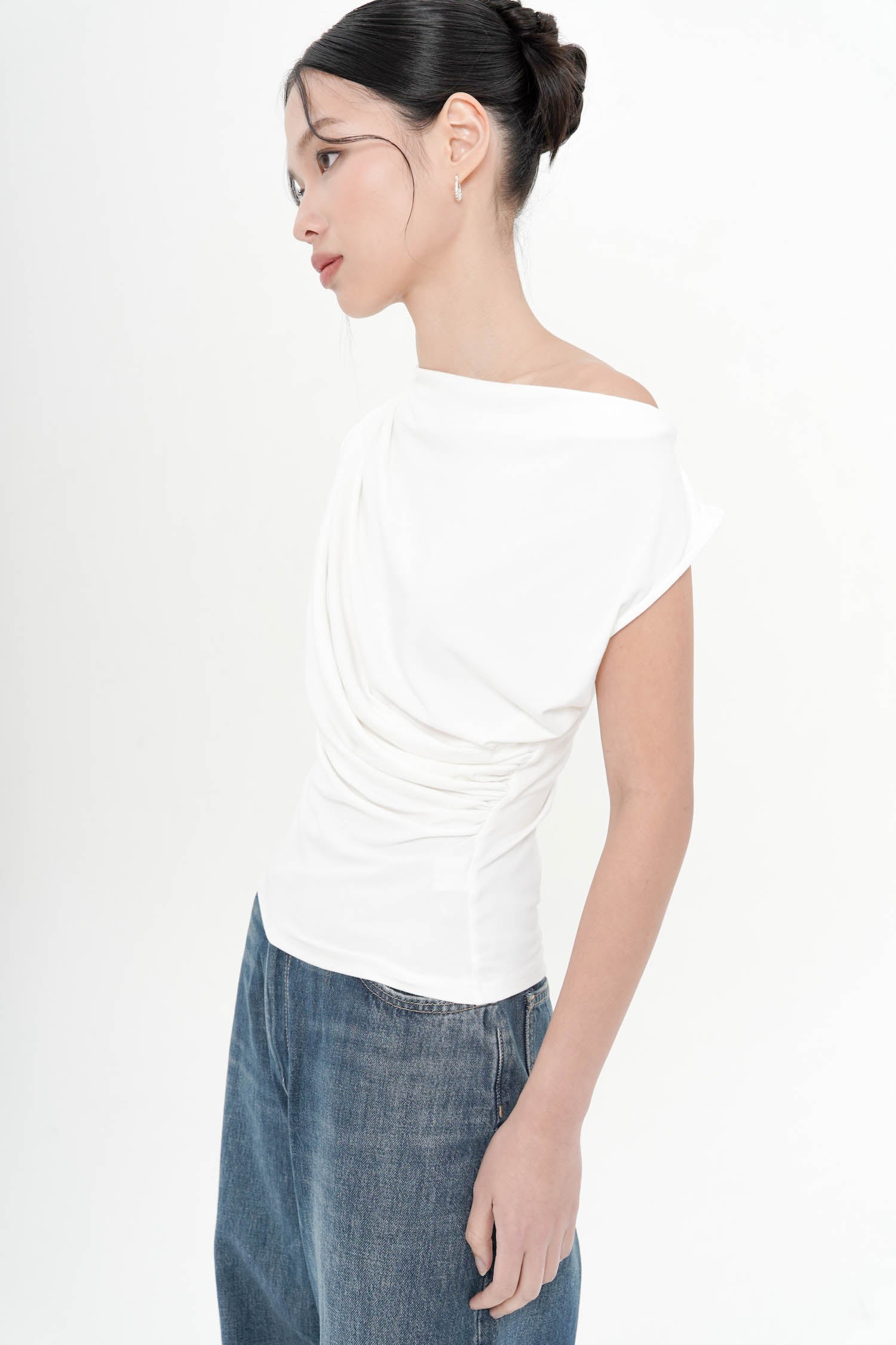 Merino Top In White