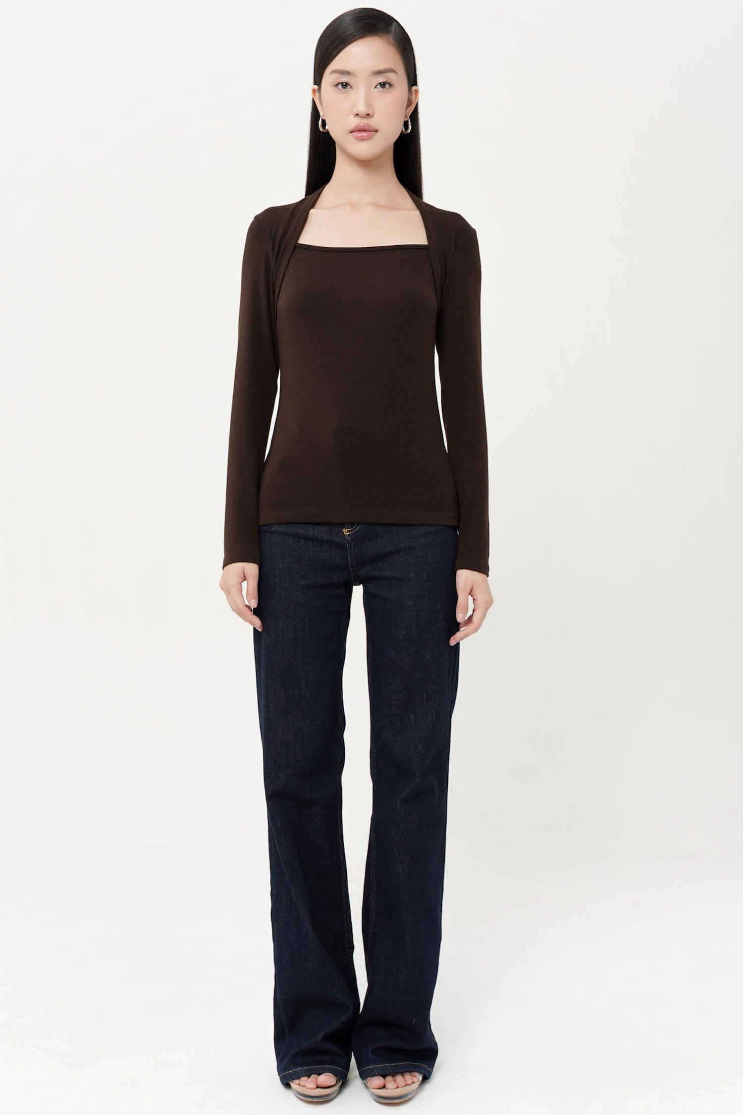 Alteza Long Sleeve Top In Espresso