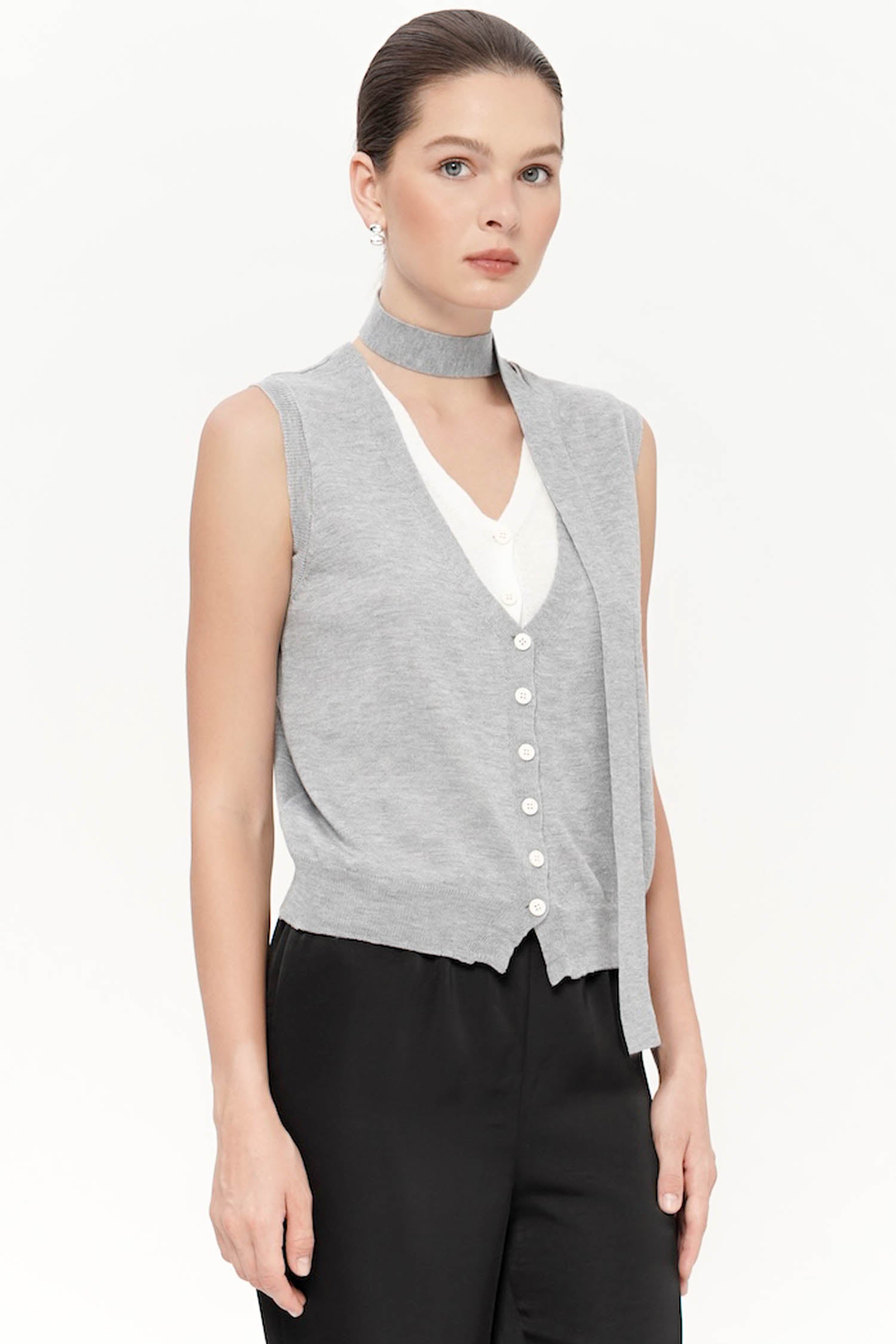 Maisie Top In Light Grey