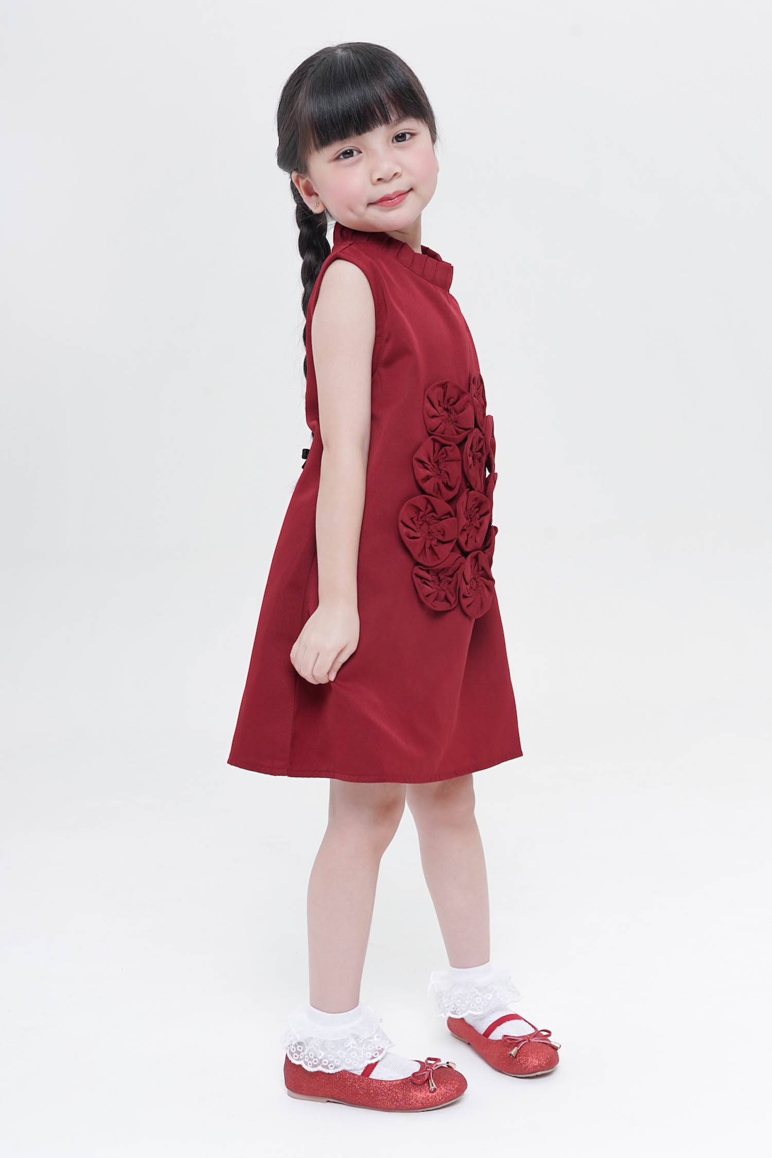 Mini Aami Dress In Maroon