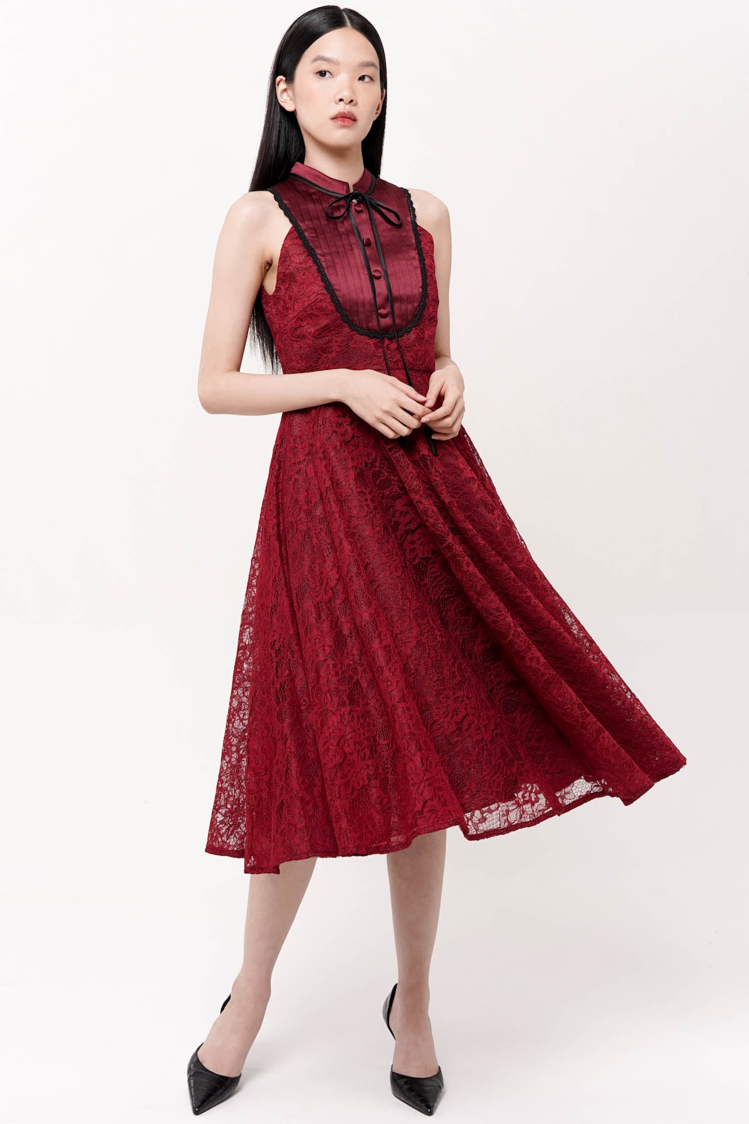 Clary Dress in Maroon