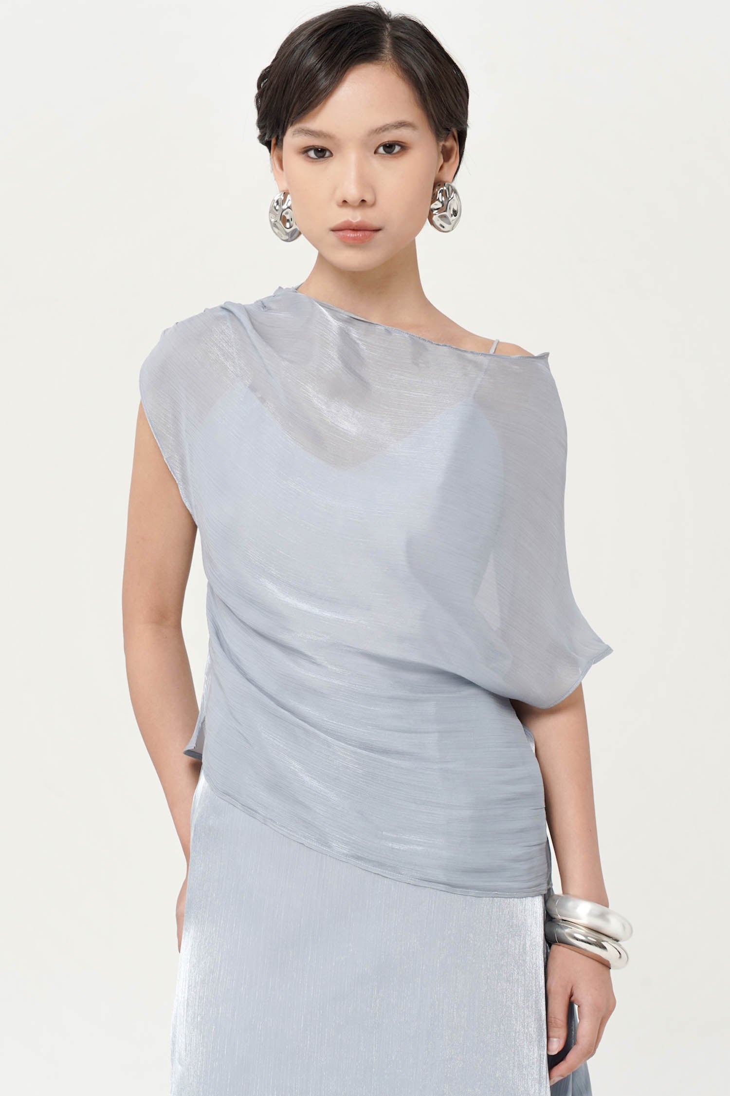 Altair Two-Piece Top In Dusty Blue