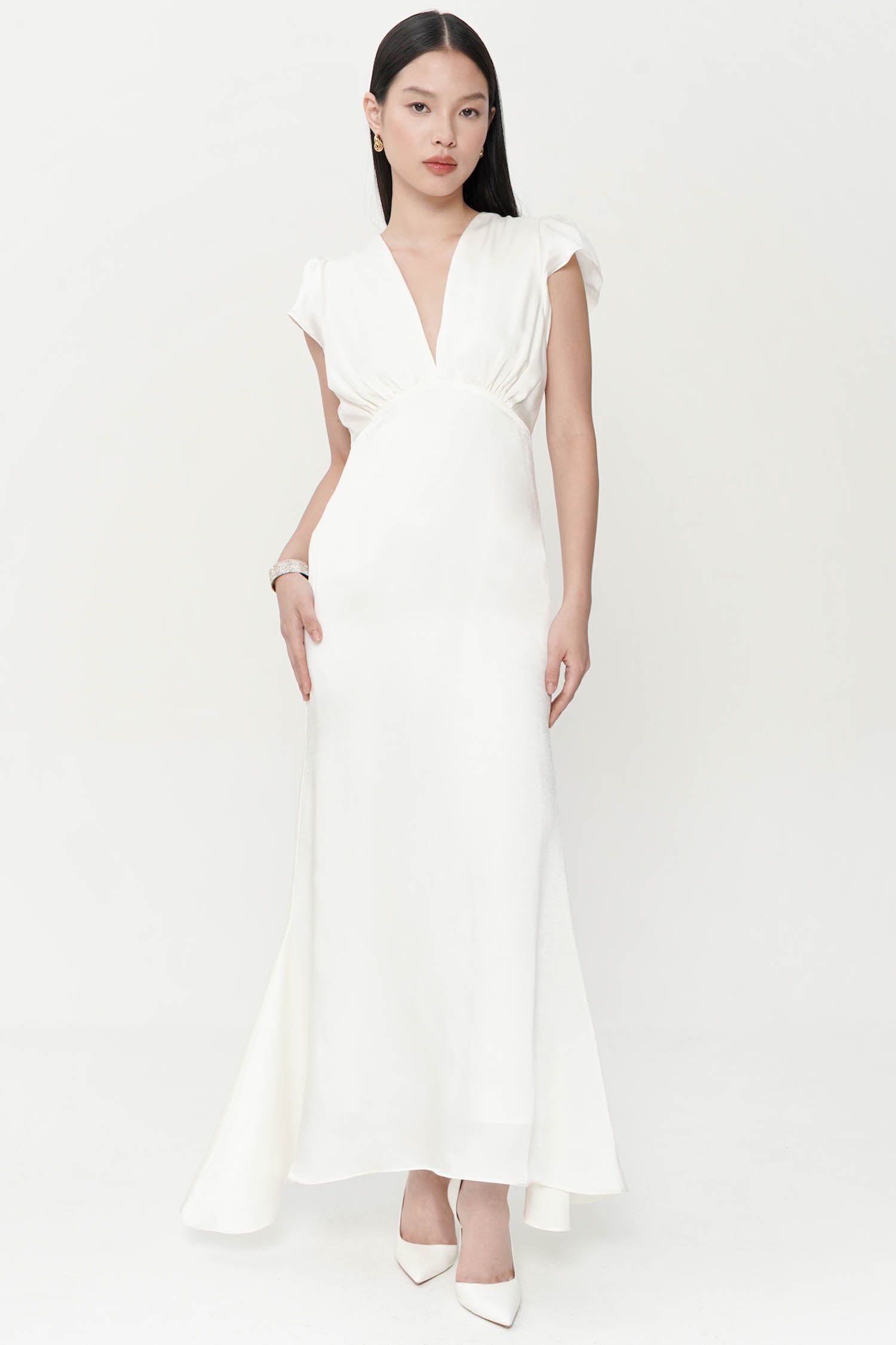 Embry Long Gown In Broken White
