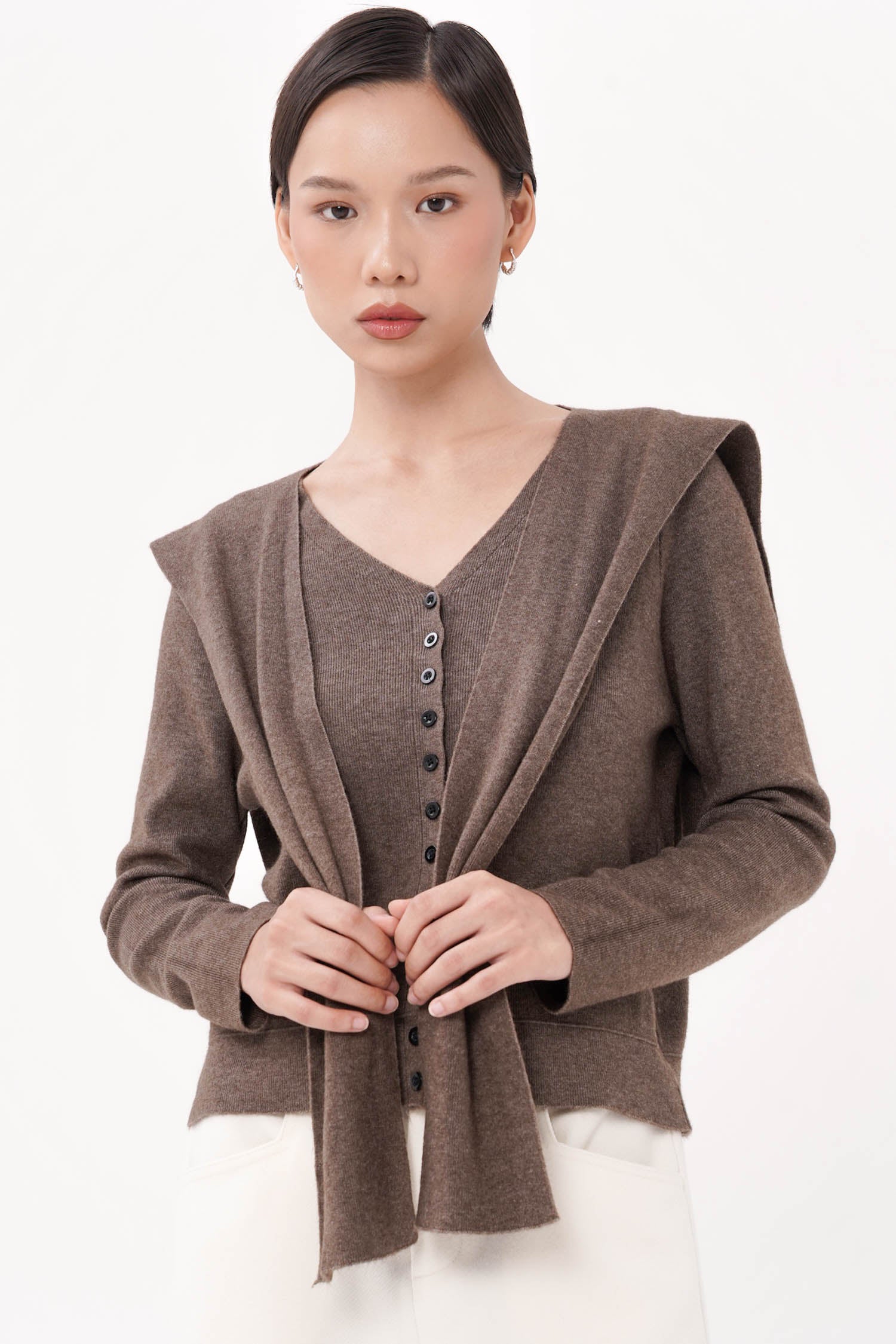 Kobi Long Sleeve Top In Brown