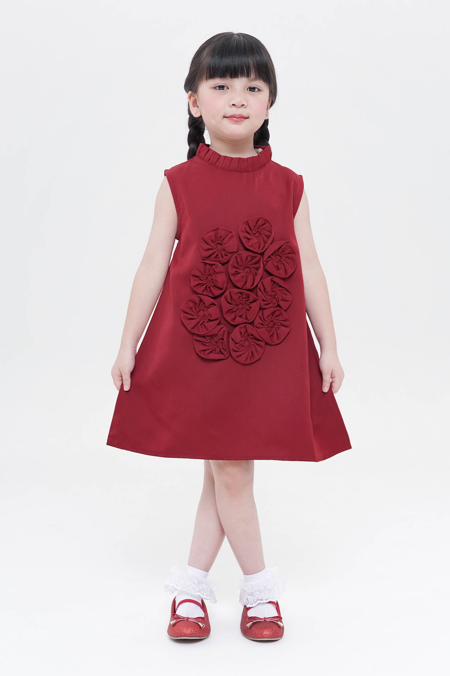 Mini Aami Dress In Maroon