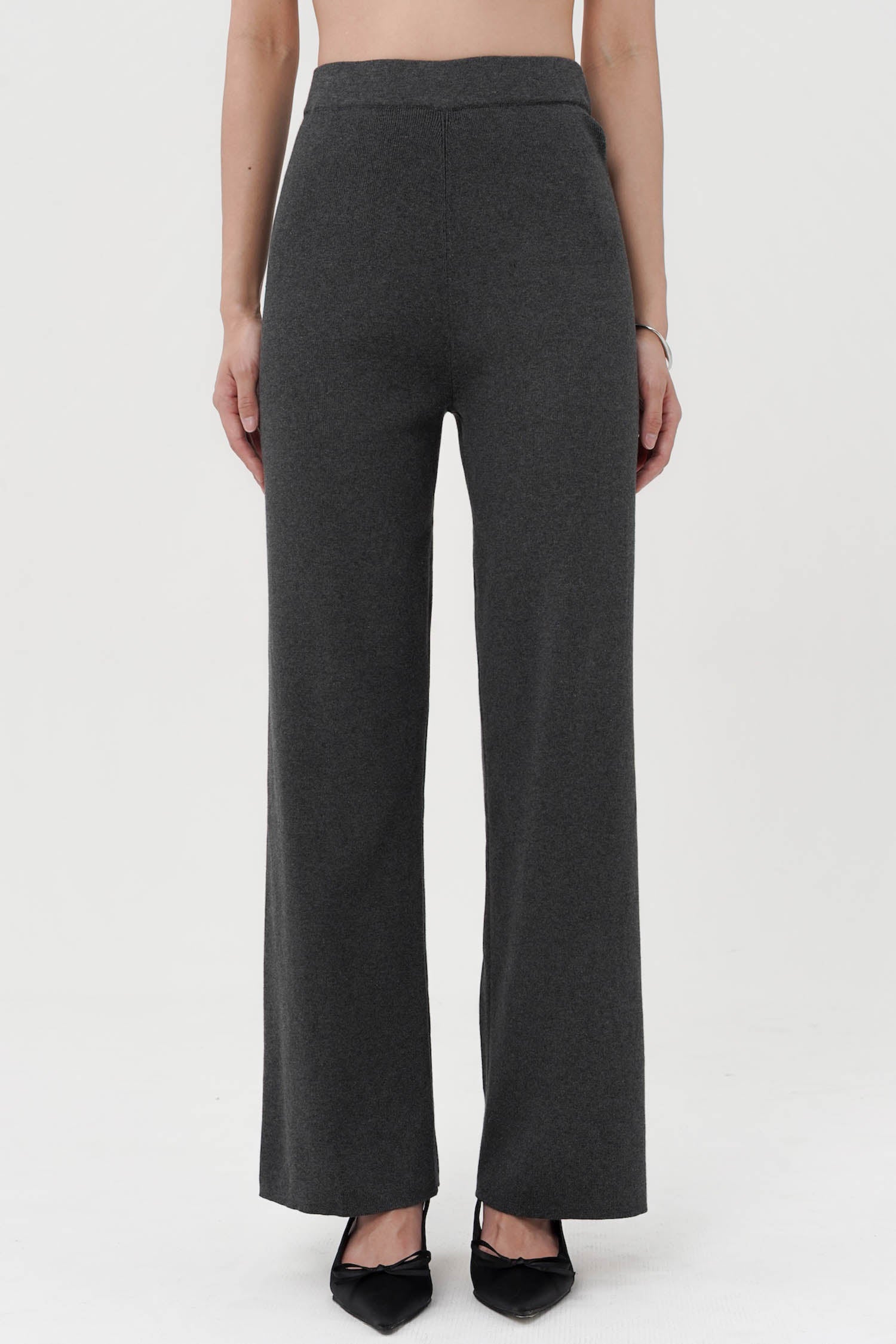 Hedwig Knit Trouser In Dark Grey