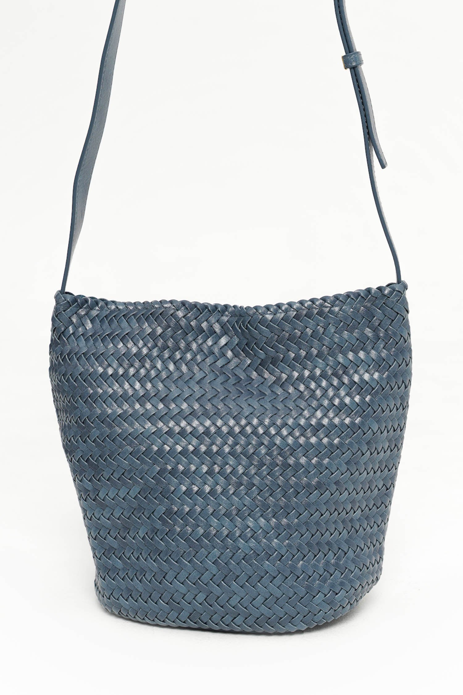 Bevel Bucket Bag In Blue Graphite