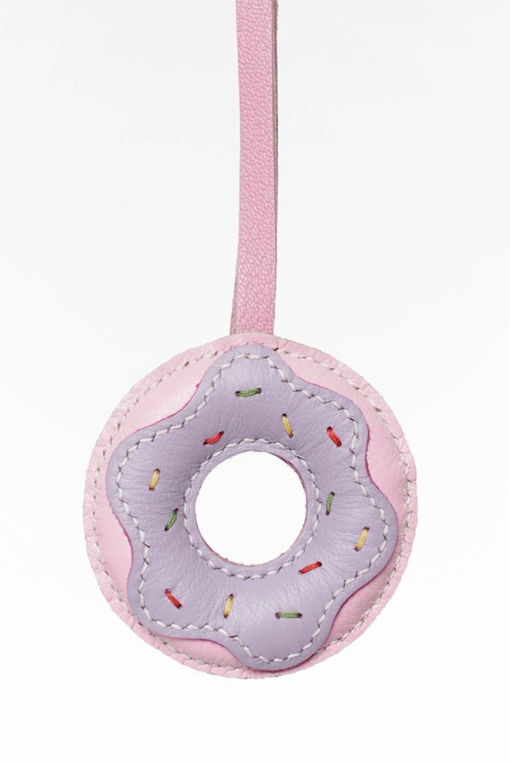 Glazey Donutella Leather Charm In Purple