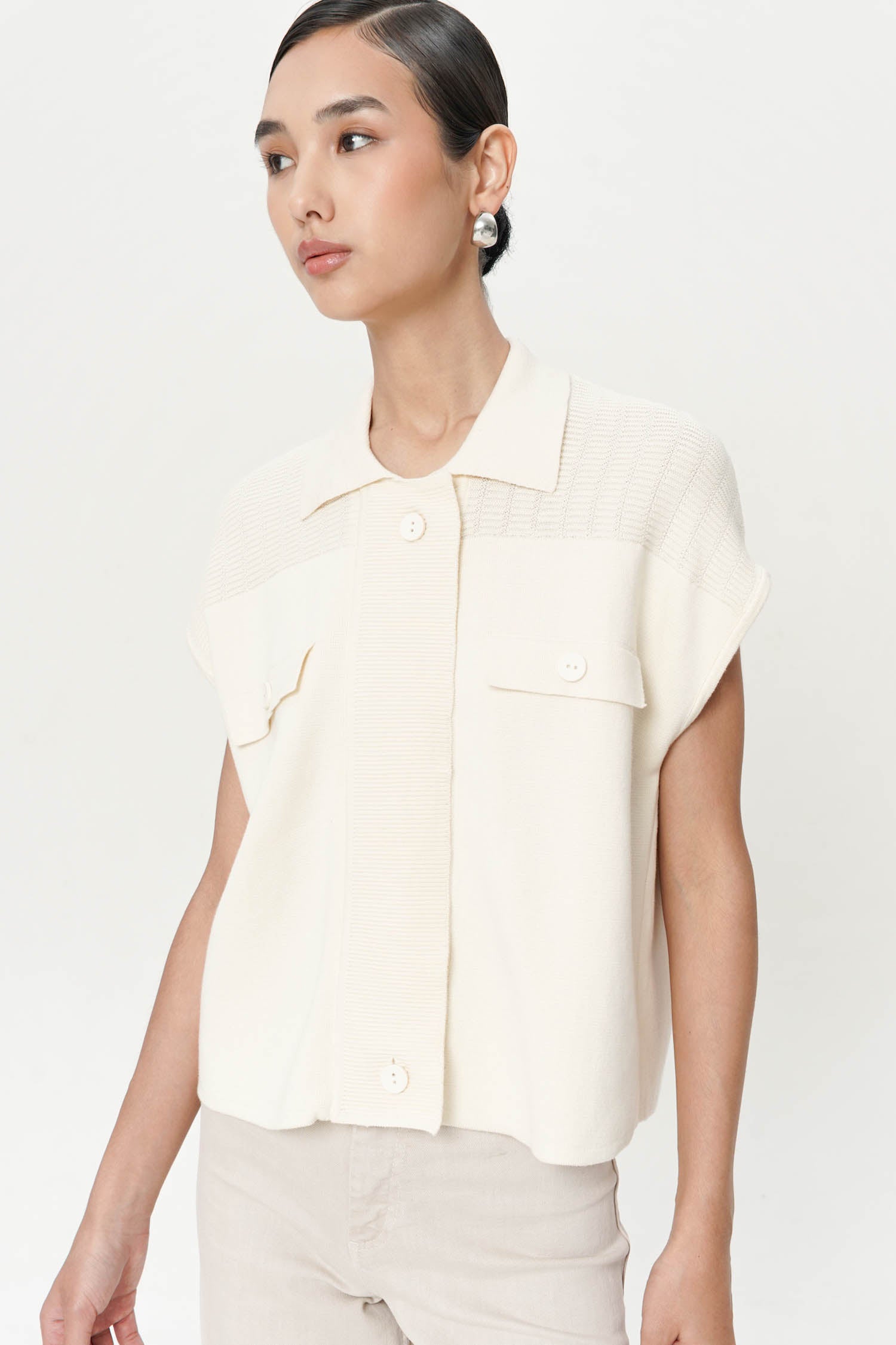 Neous Top In Broken White