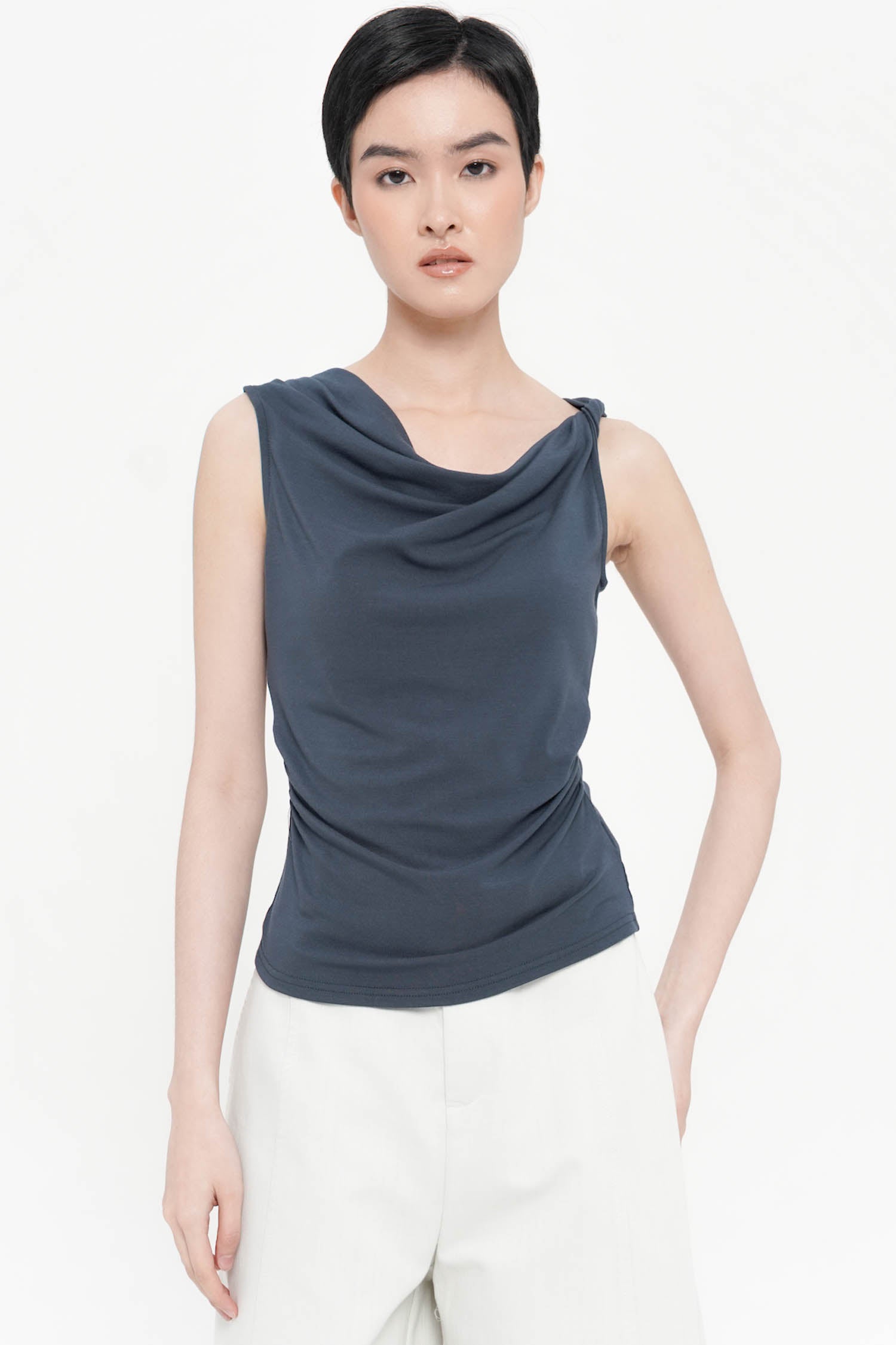 Yvette Top In Slate Blue