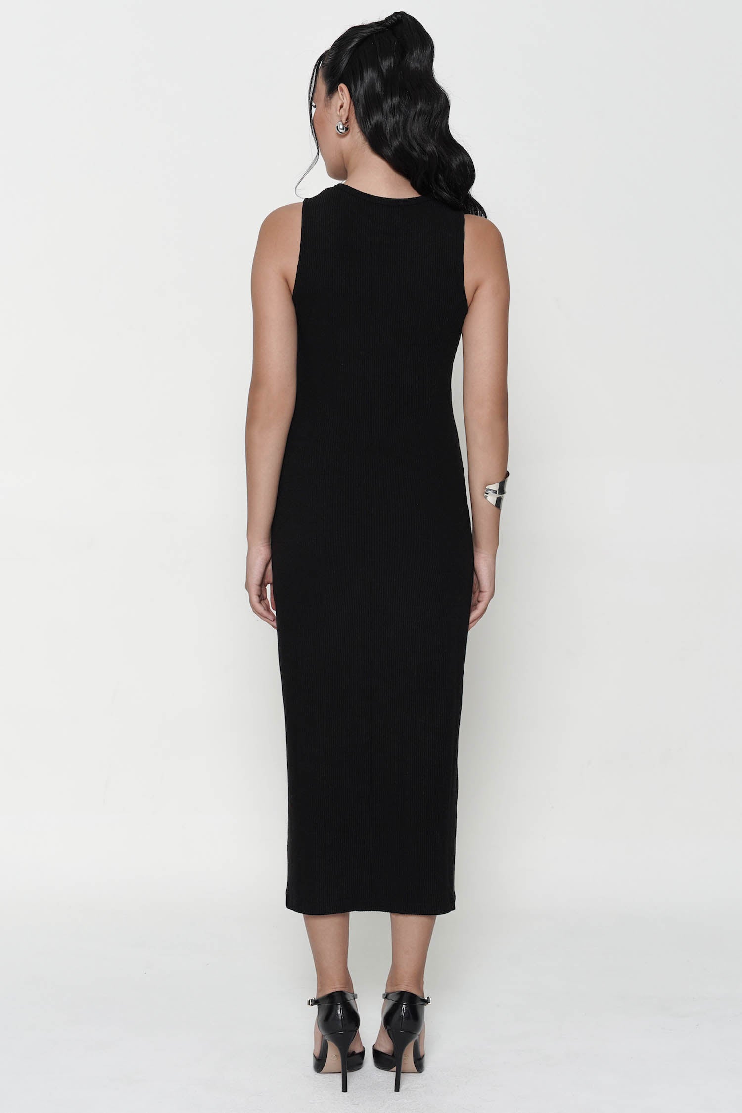 Noura Midi Dress In Black (3 LEFT)