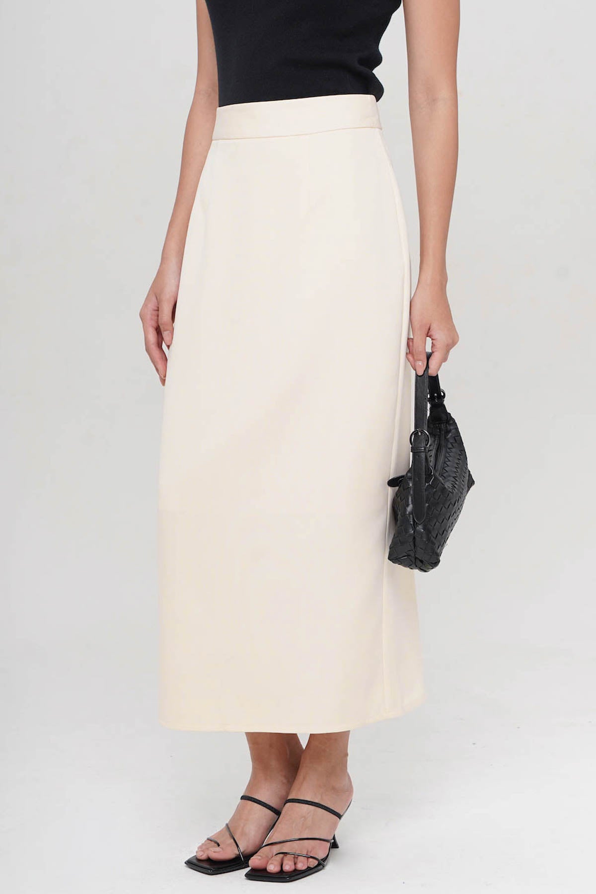 Alta Midi Skirt In Creme